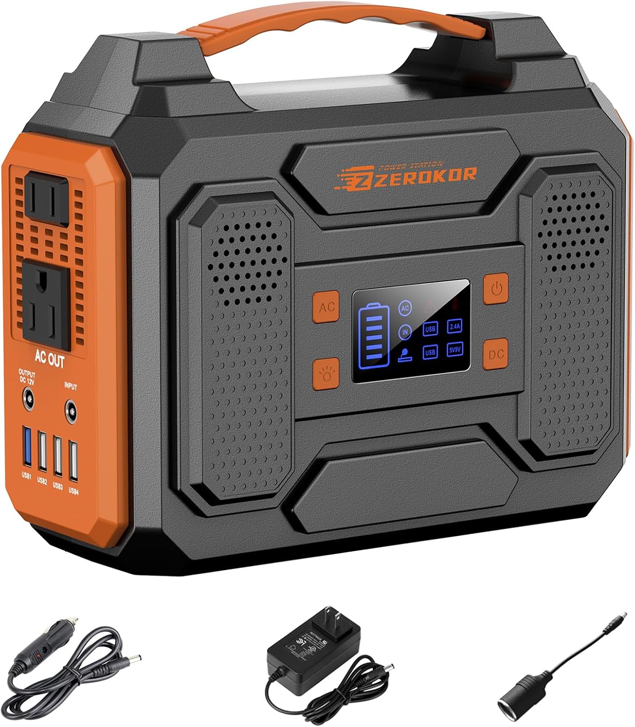GENERADOR ELÉCTRICO PORTÁTIL ZEROKOR 300W 280WH SIN PANEL SOLAR - 1