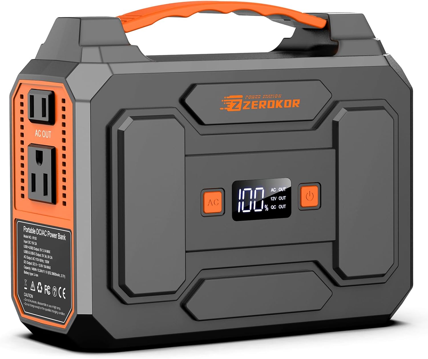 GENERADOR ELÉCTRICO PORTÁTIL ZEROKOR 100W CON SALIDA AC 110V - 1