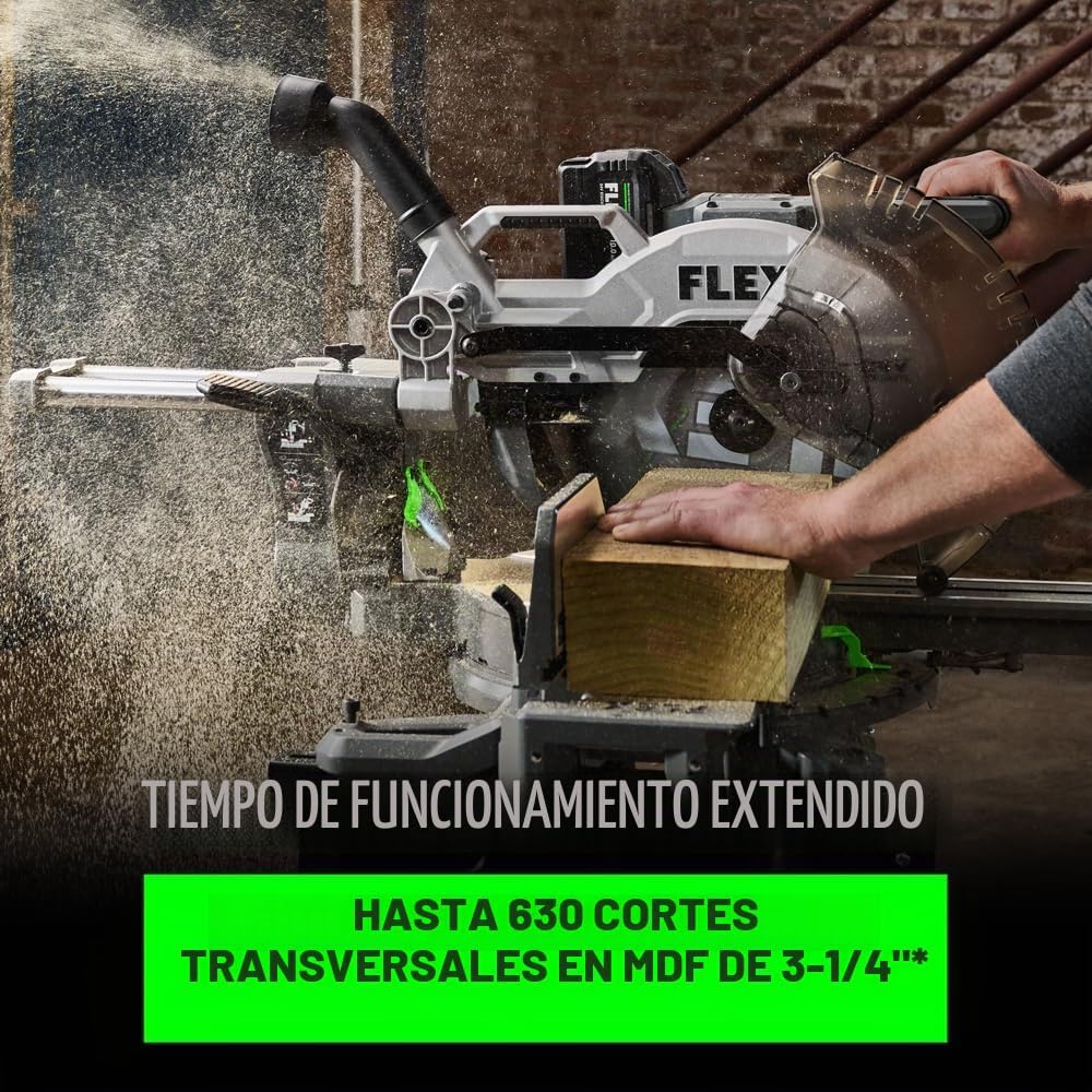 SIERRA INGLETEADORA FLEX 24V BRUSHLESS 12 PULGADAS DUAL BEVEL DESLIZANTE FX7141A-1J - 3