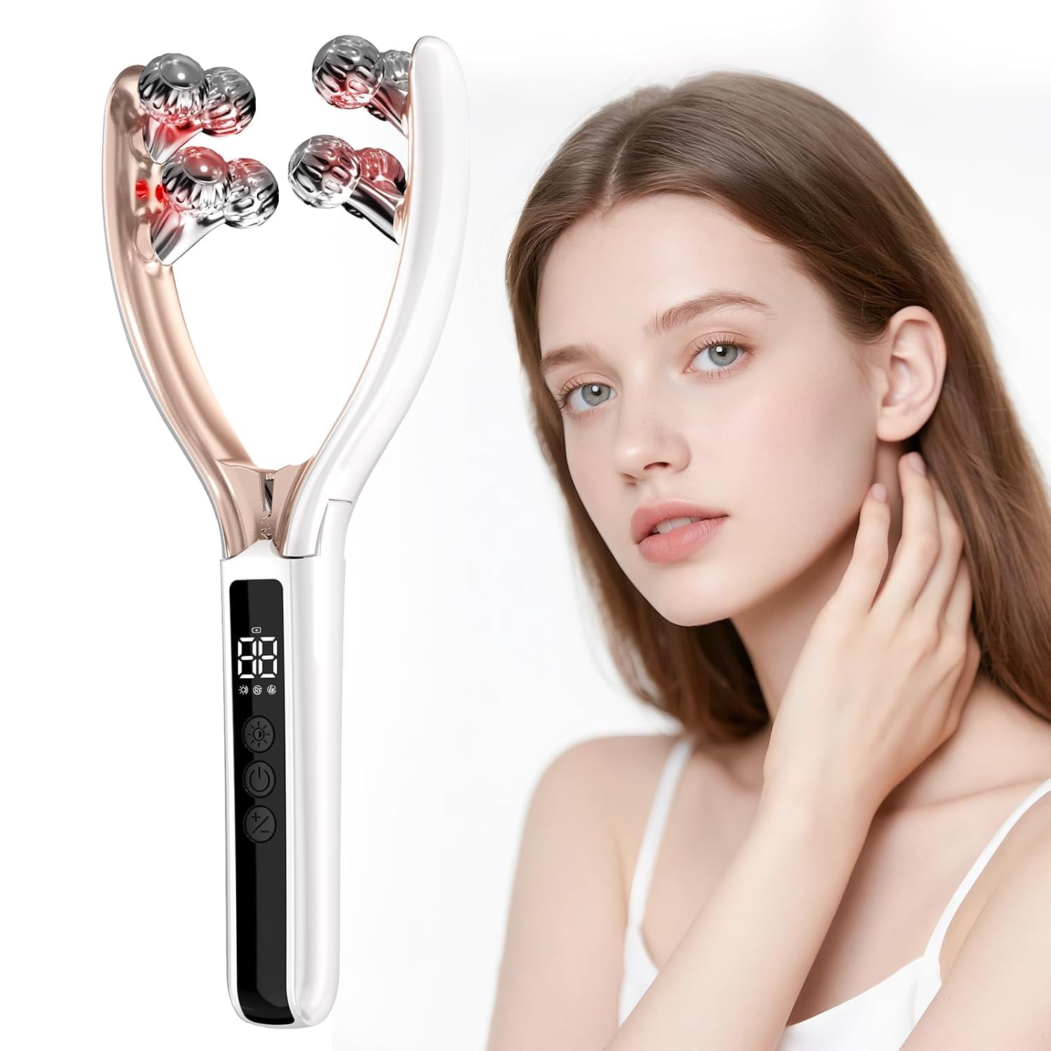 MASAJEADOR FACIAL DOGEYVOLLAR CON VIBRACIÓN Y CALOR PARA DRENAJE LINFÁTICO Y RELAJACIÓN - 1