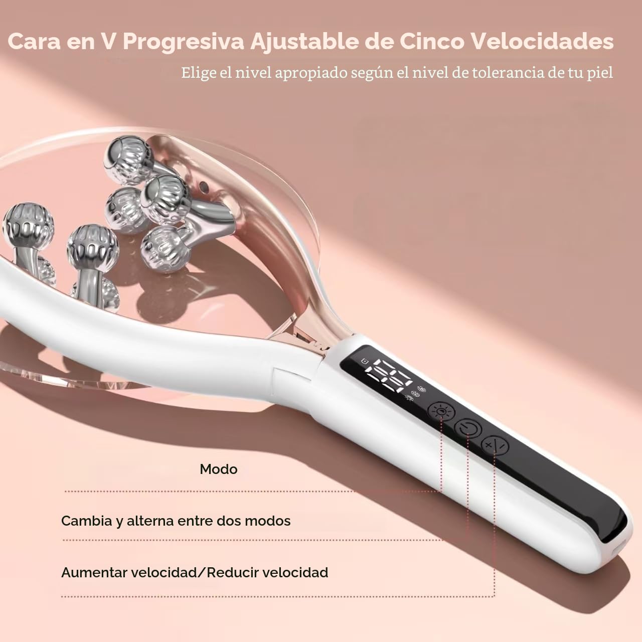 MASAJEADOR FACIAL DOGEYVOLLAR CON VIBRACIÓN Y CALOR PARA DRENAJE LINFÁTICO Y RELAJACIÓN - 4