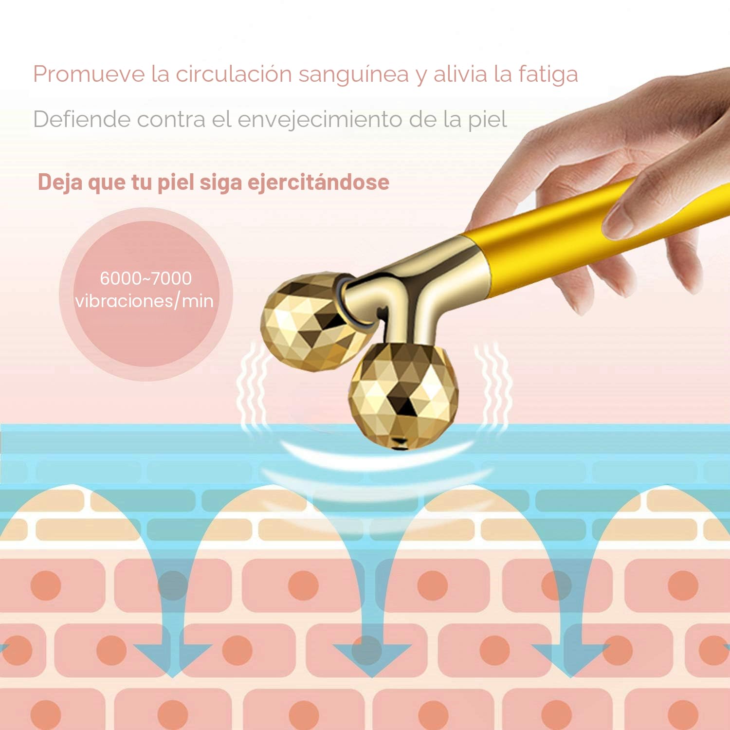 MASAJEADOR FACIAL AMIRCE KIT ROLLER 3D Y T SHAPE - 3