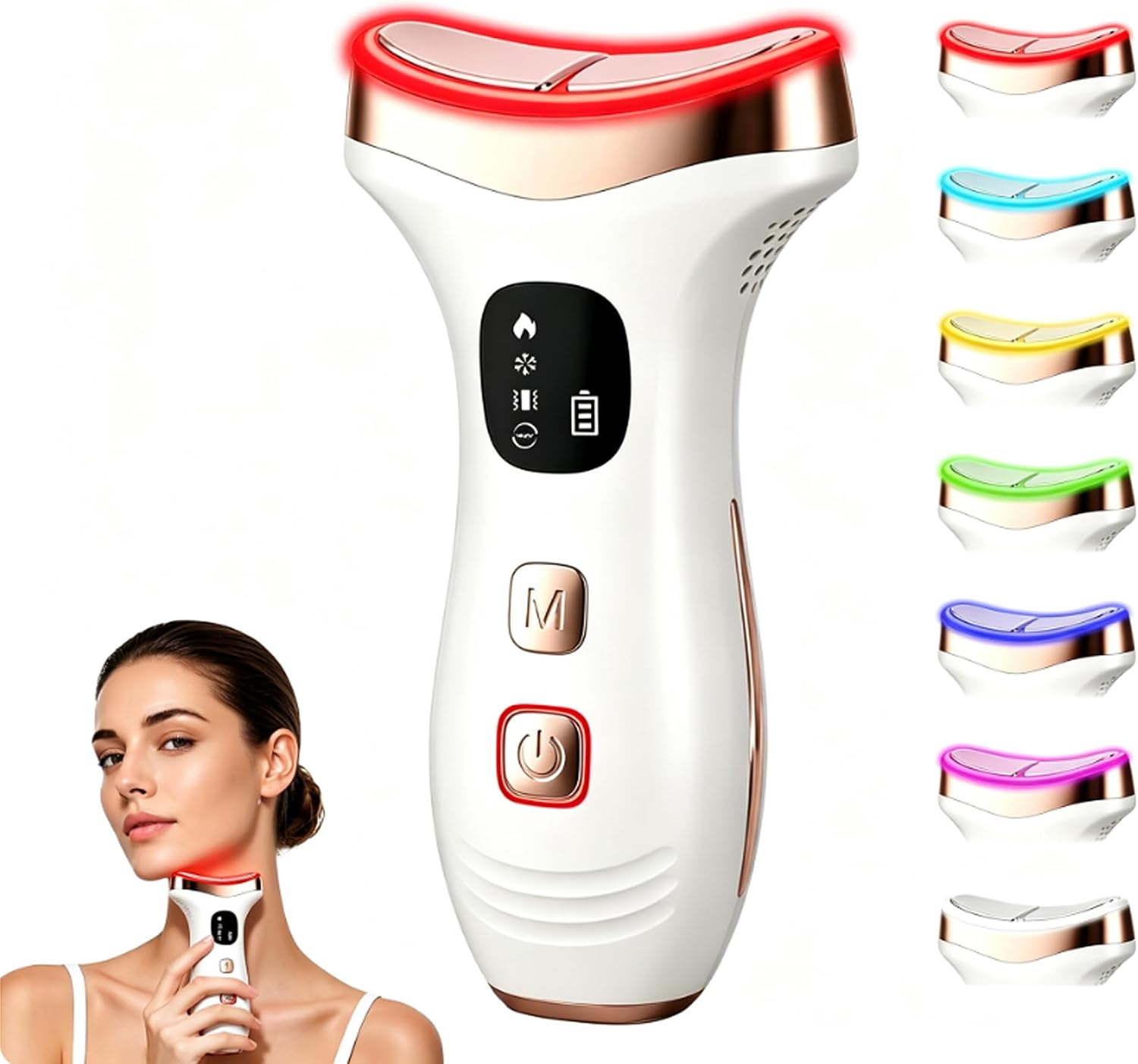 MASAJEADOR FACIAL QUESTGUTS 7 EN 1 PARA ROSTRO Y CUELLO - 1