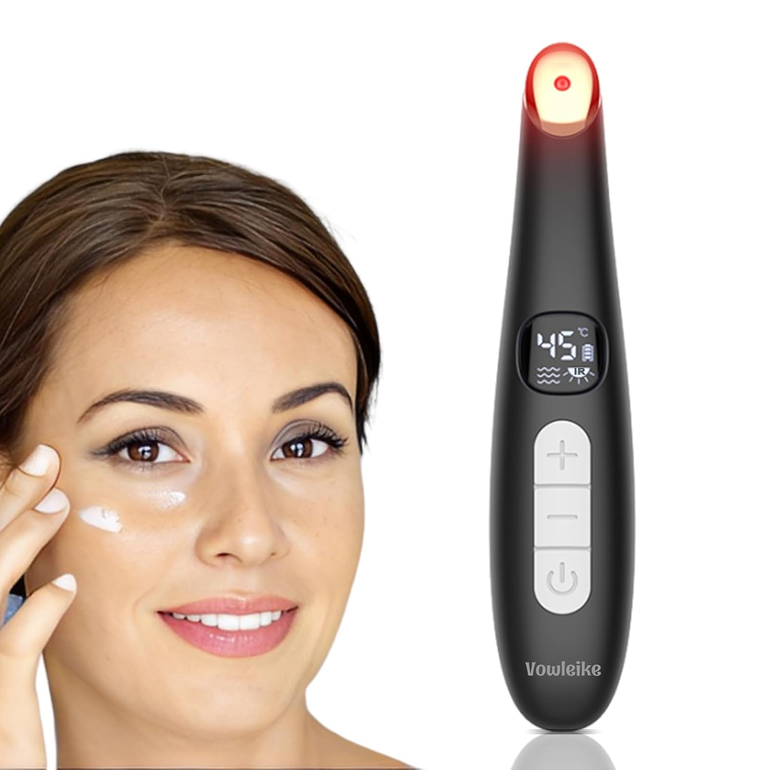 DISPOSITIVO PARA OJOS VOWLEIKE HEATED EYE WAND 3 EN 1 VIBRADOR NEGRO - 1