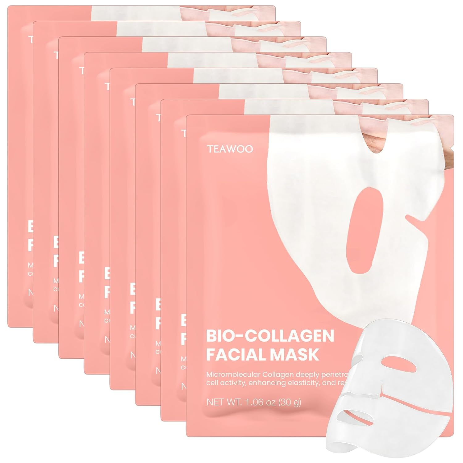 MASCARILLA FACIAL BIO-COLLAGEN TEAWOO 8 UNIDADES - 1