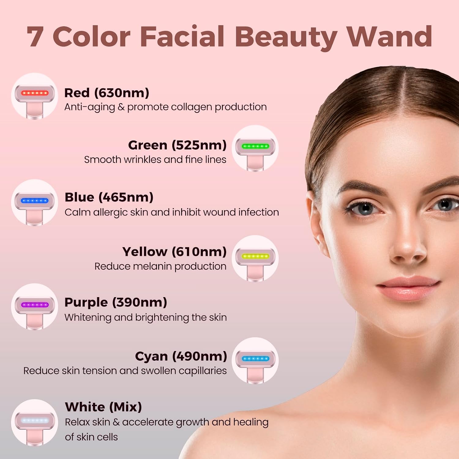 DISPOSITIVO FACIAL LONDXIN 7 EN 1 CON TERAPIA DE LUZ LED PARA ROSTRO Y CUELLO - 4