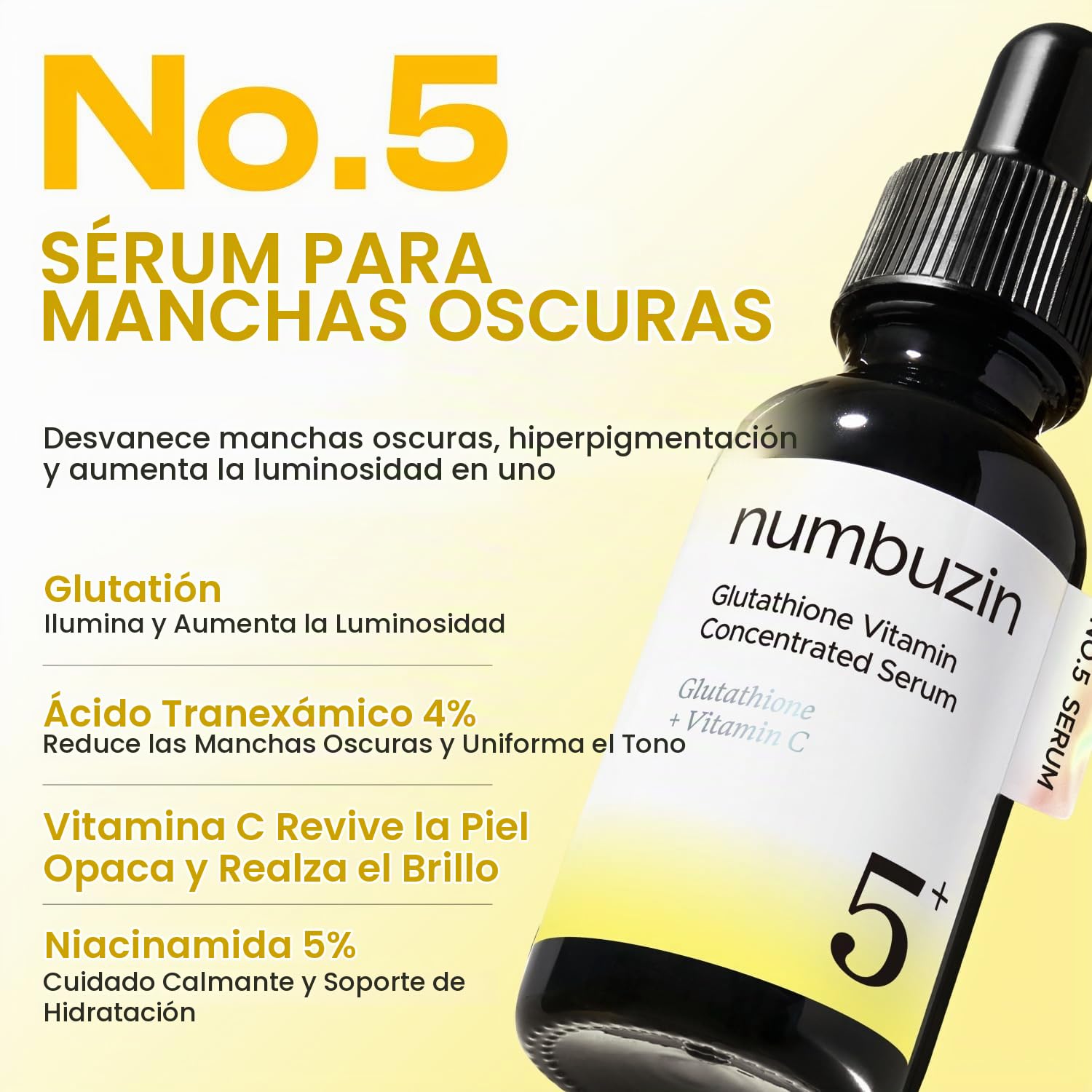 SUERO CONCENTRADO VITAMINAS NUMBUZIN NO.5 PARA MANCHAS OSCURAS 30 ML - 2