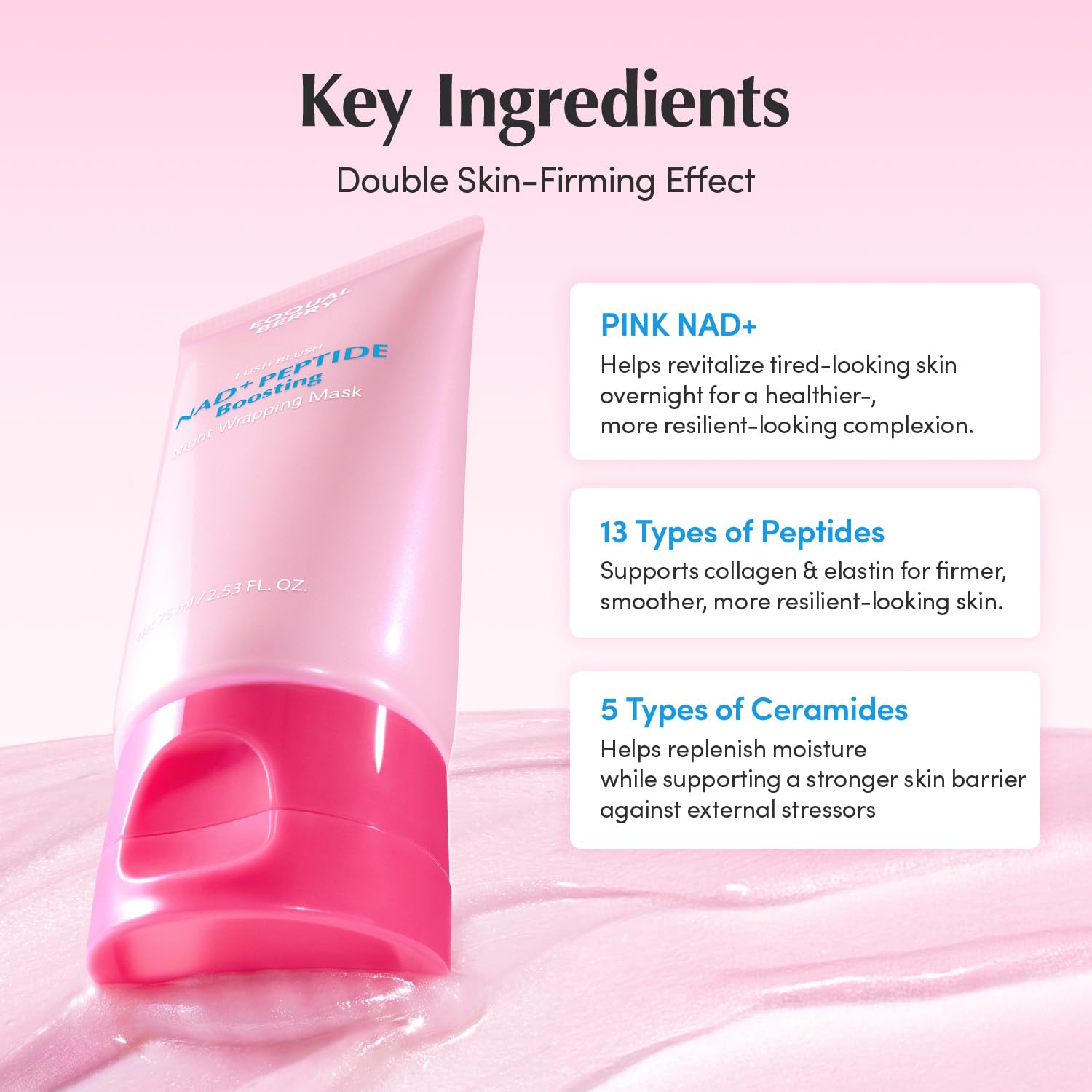 MASCARILLA FACIAL NOCTURNA EQQUALBERRY NAD+ PEPTIDE BOOSTING 75 ML - 5