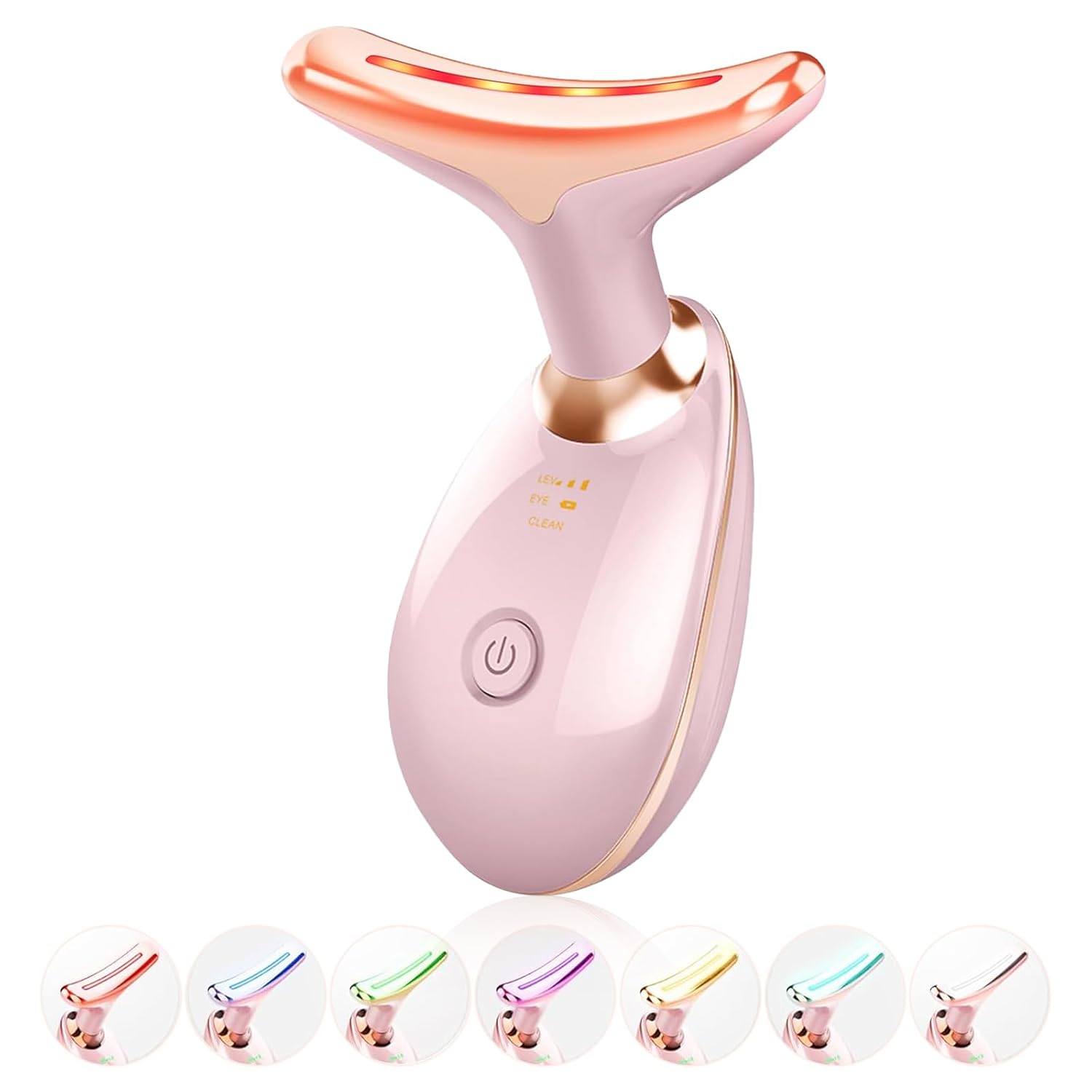 DISPOSITIVO DE TERAPIA DE LUZ FACIAL LYNDOPS 7 COLORES ROSA BRILLANTE - 1
