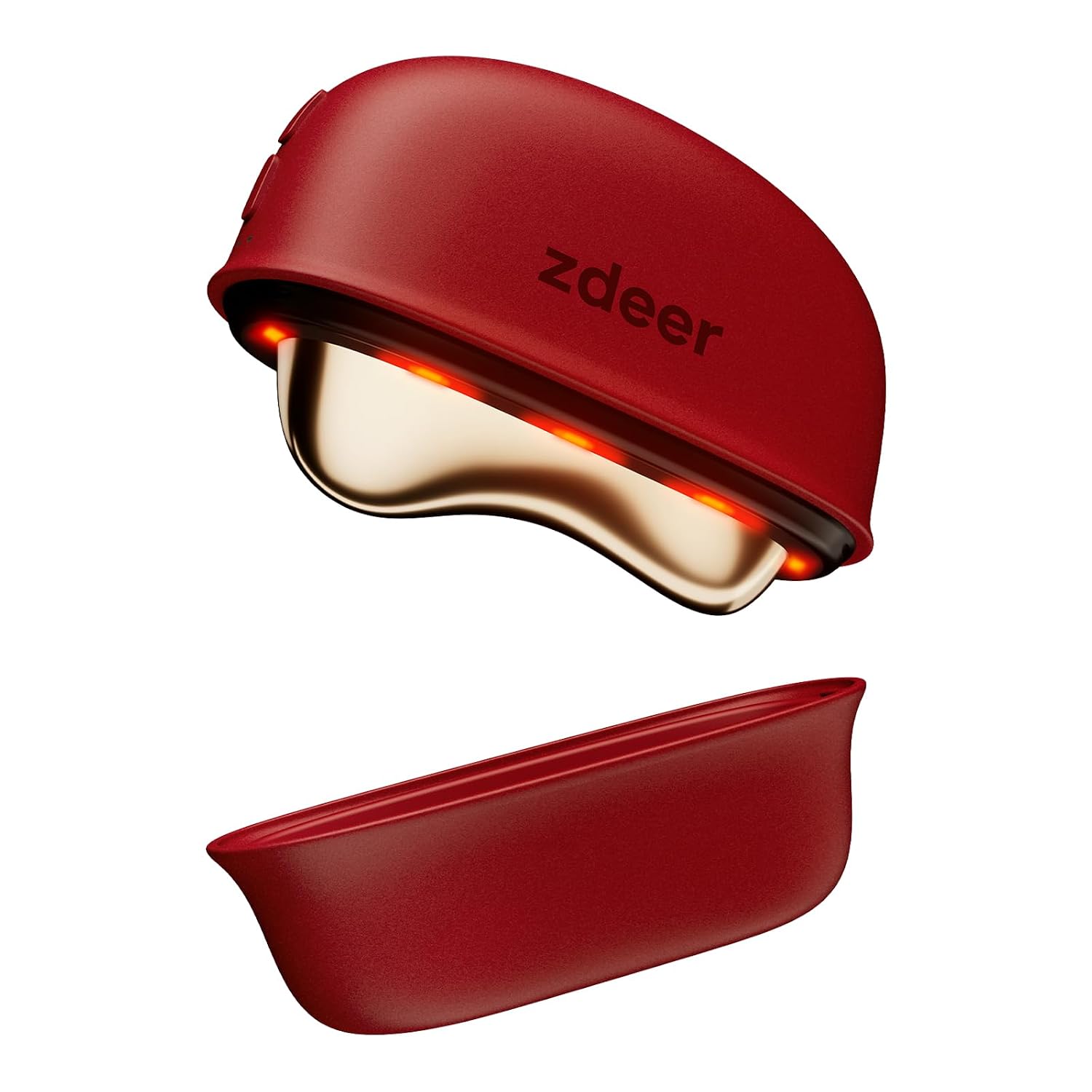 HERRAMIENTA ELÉCTRICA GUA SHA ZDEER GS5 CON LUZ ROJA PARA MASAJE FACIAL ROJO - 1