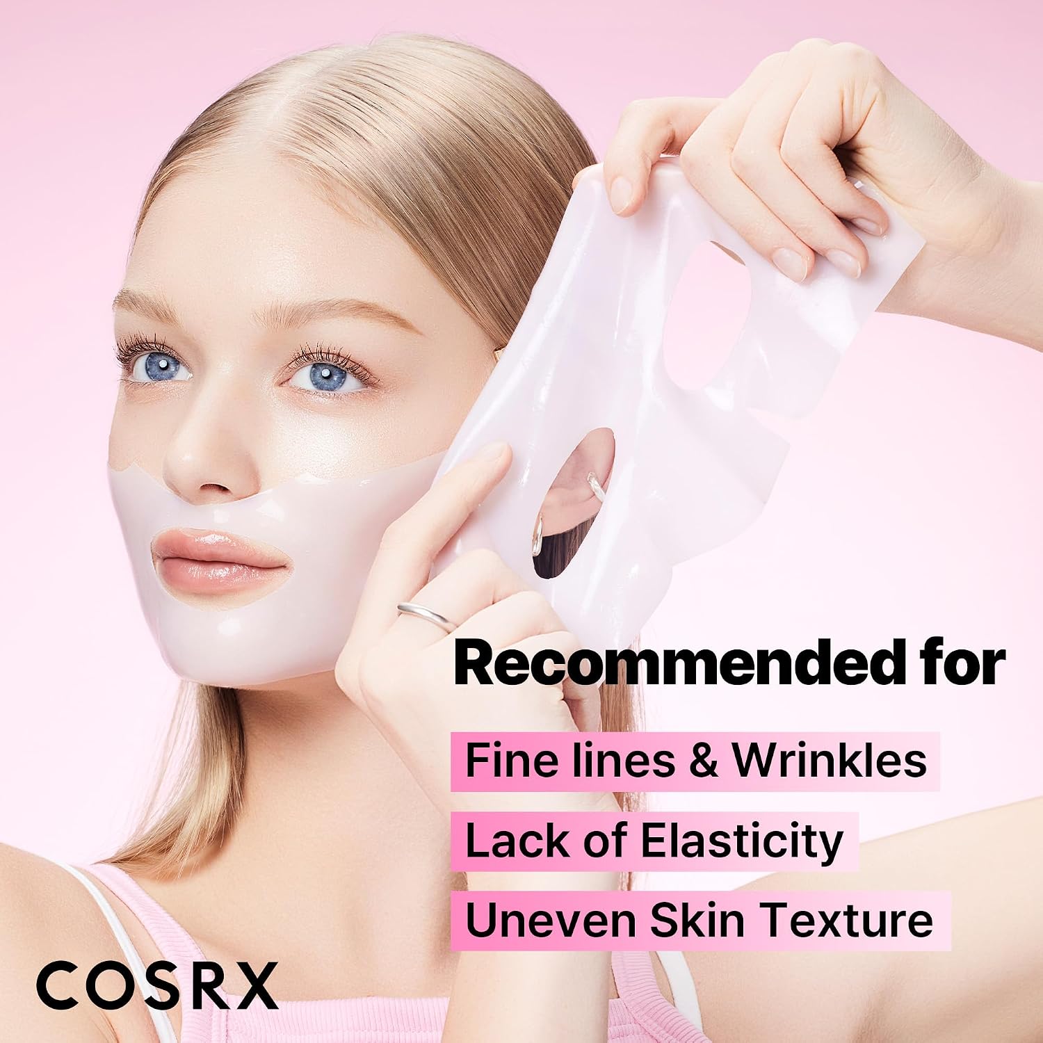 MASCARILLA FACIAL COSRX PINK PEPTIDES COLLAGEN LIFTING GLOW HYDROGEL 3 UNIDADES - 5