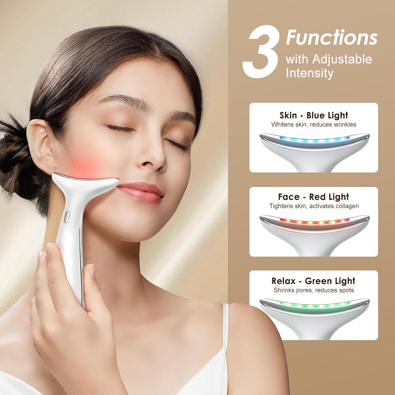 MASAJEADOR FACIAL PARA OJOS RNAIX DUAL HEAD CON CALOR Y VIBRACIÓN - 2