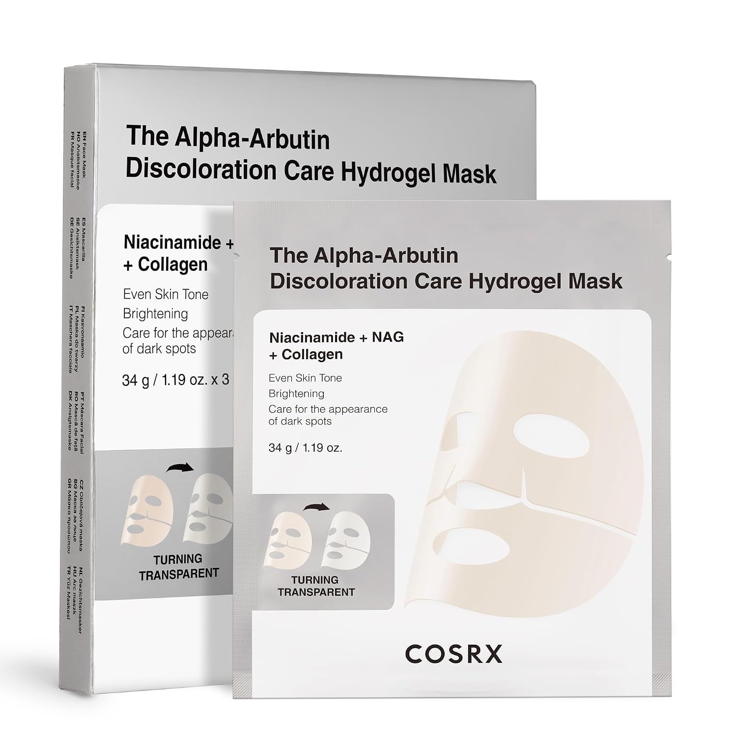 MASCARILLAS FACIALES COSRX THE ALPHA-ARBUTIN HYDROGEL 3 UNIDADES - 1