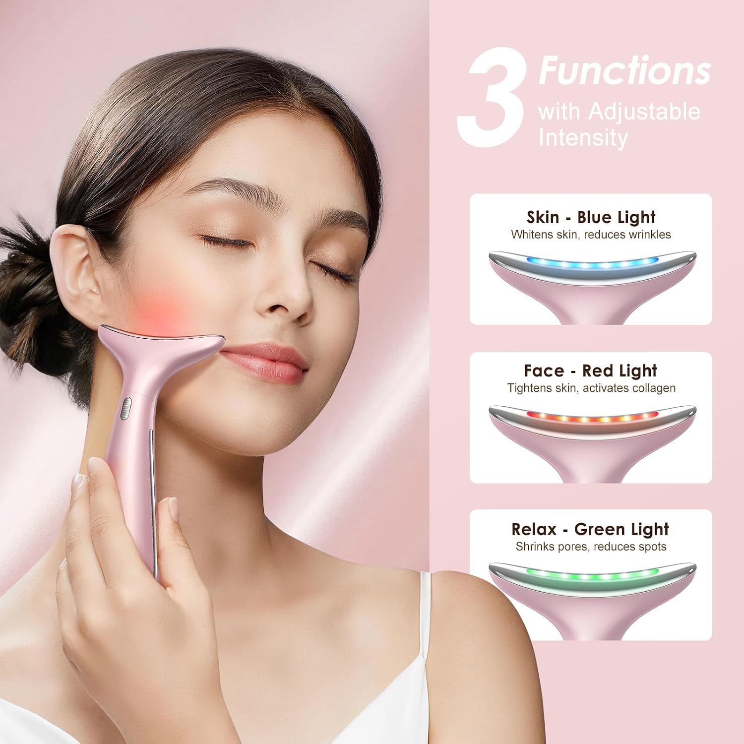 MASAJEADOR FACIAL Y DE OJOS RNAIX CON CABEZAS DOBLES Y CALOR CONSTANTE - 2
