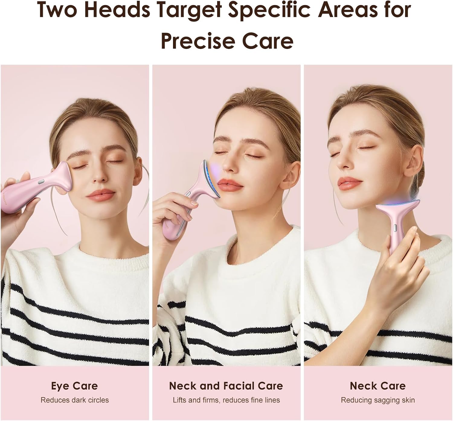 MASAJEADOR FACIAL Y DE OJOS RNAIX CON CABEZAS DOBLES Y CALOR CONSTANTE - 3