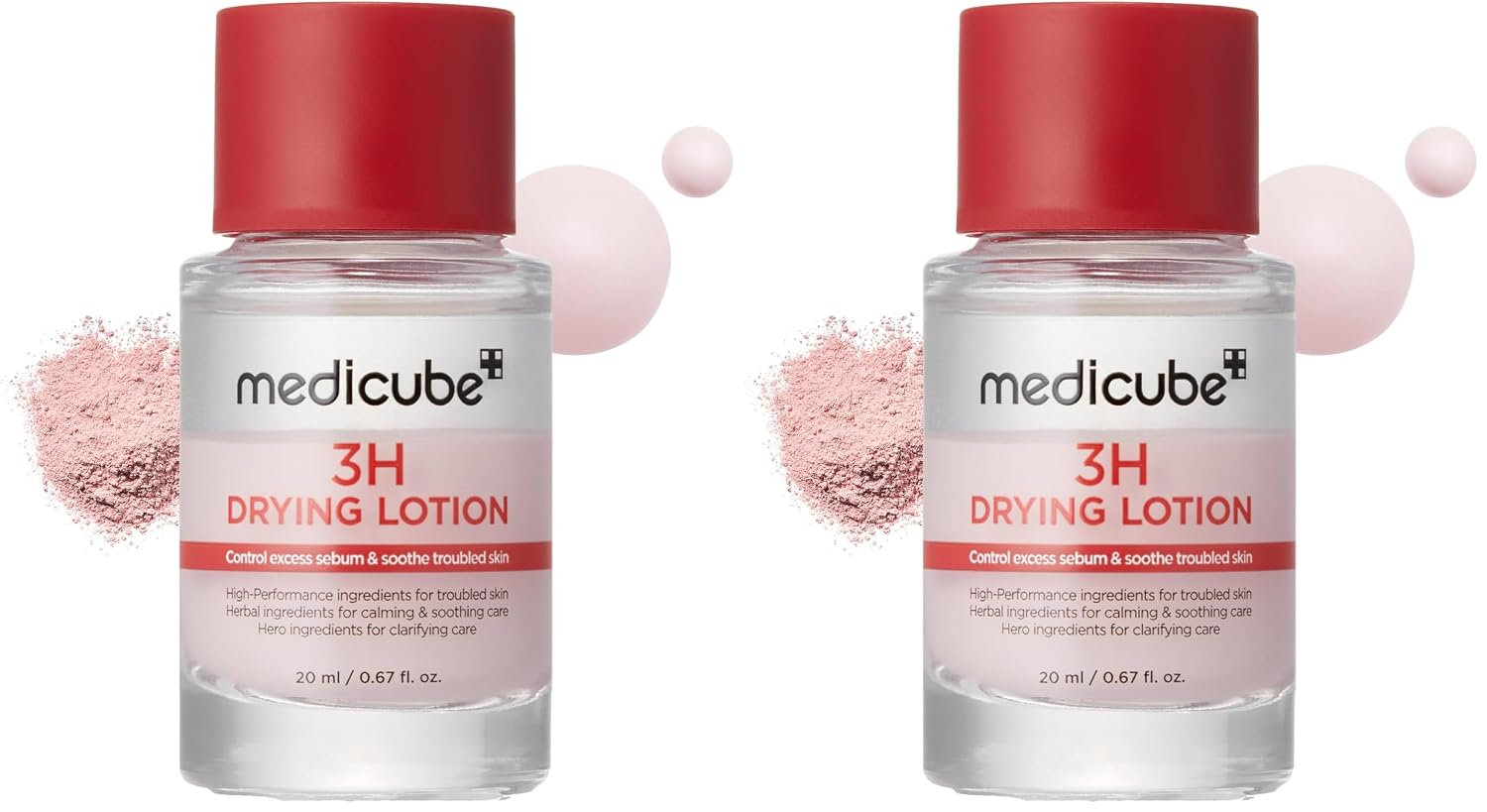 LOCIÓN SECANTE MEDICUBE 3H OVERNIGHT PARA CUIDADO LOCALIZADO PACK 2 - 1