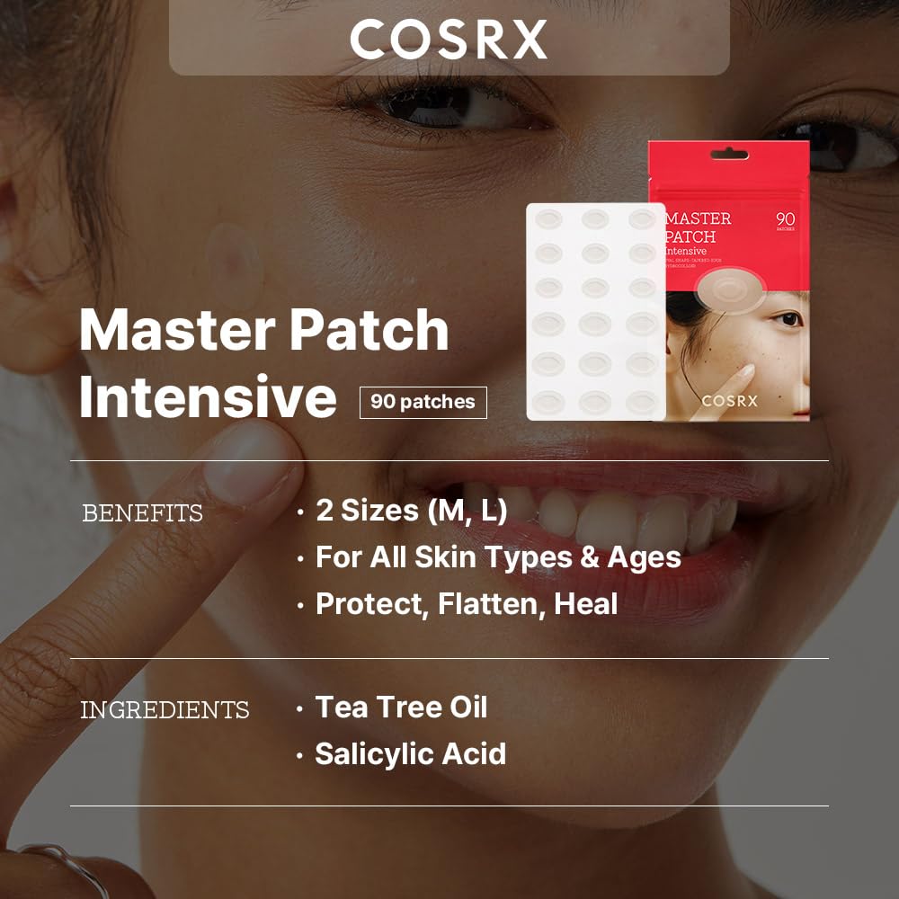 MASCARILLAS FACIALES COSRX MASTER PATCH INTENSIVE OVALADAS 90 UNIDADES - 2
