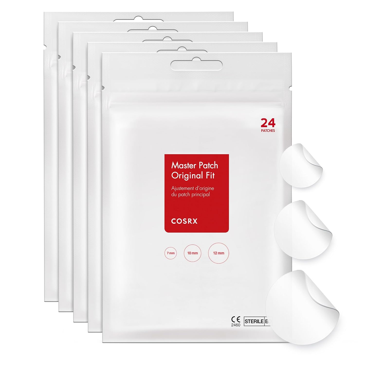 MASCARILLA FACIAL COSRX ACNE PIMPLE PATCHES HIDROCOLOIDE 120 UNIDADES 3 TAMAÑOS - 1