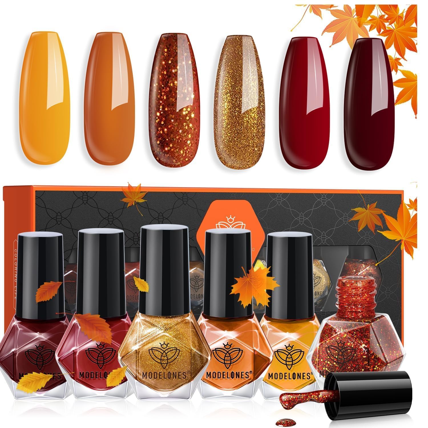 ESMALTES MODELONES FALL NAIL POLISH SET 6 COLORES - 1