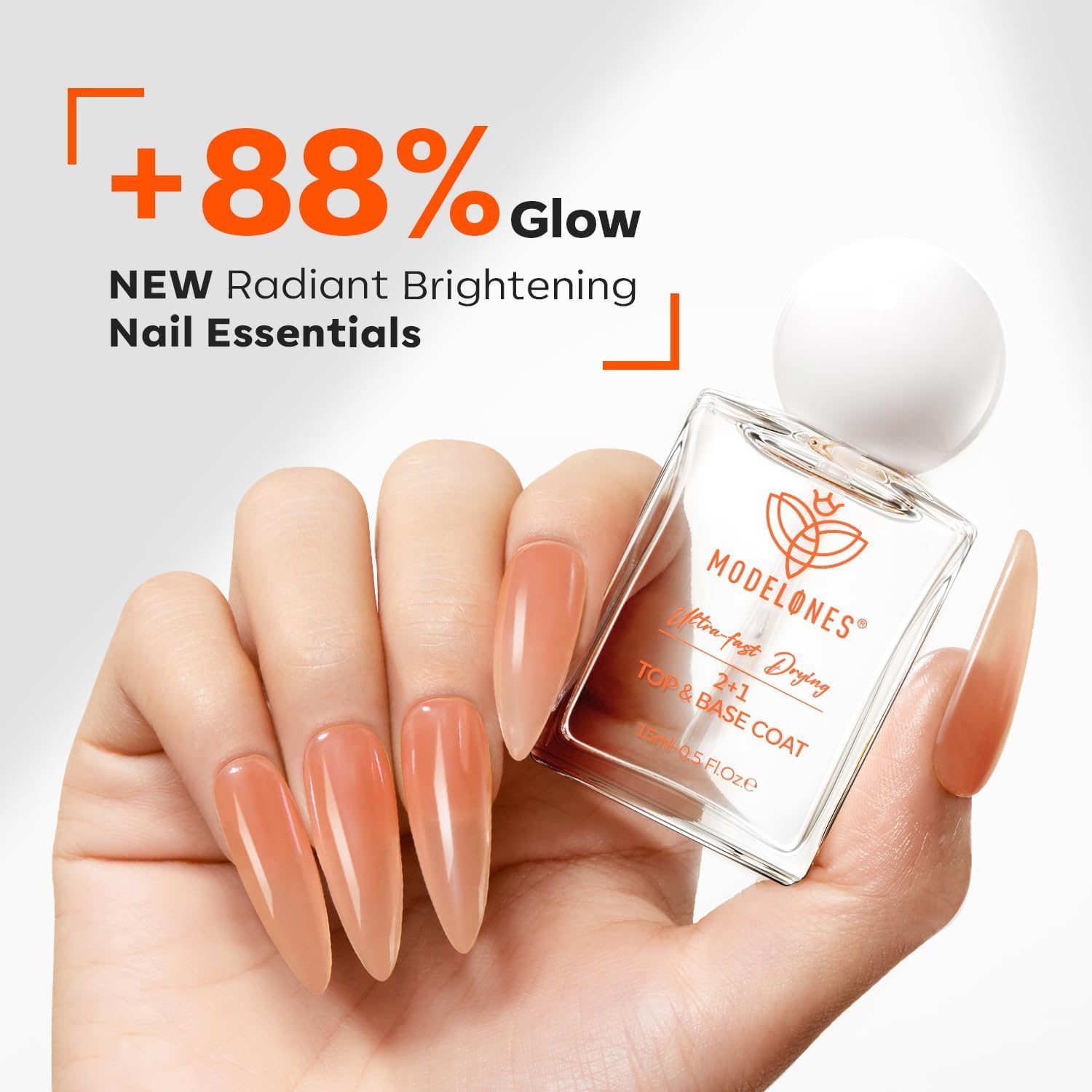 ESMALTE 3 EN 1 MODELONES TOP Y BASE COAT RÁPIDO SECADO BRILLO DURADERO - 5