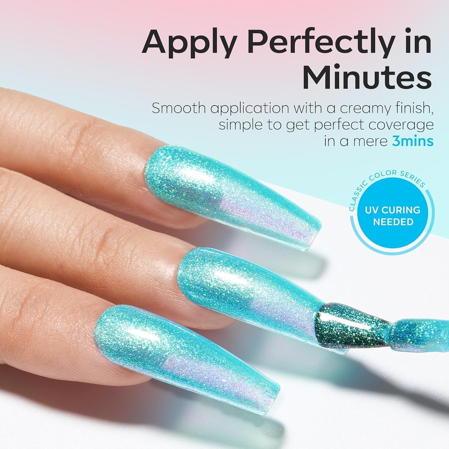 ESMALTES EN GEL MODELONES SET 6 COLORES GLITTER - 4