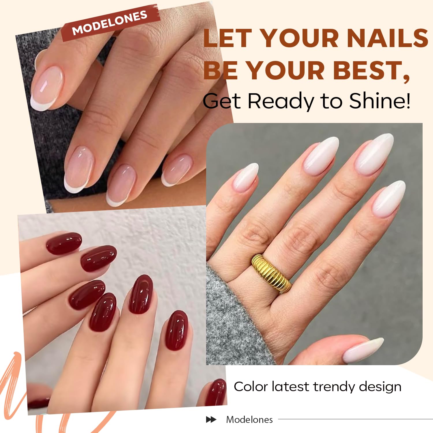 ESMALTES EN GEL MODELONES SET JELLY NUDE 6 COLORES - 2