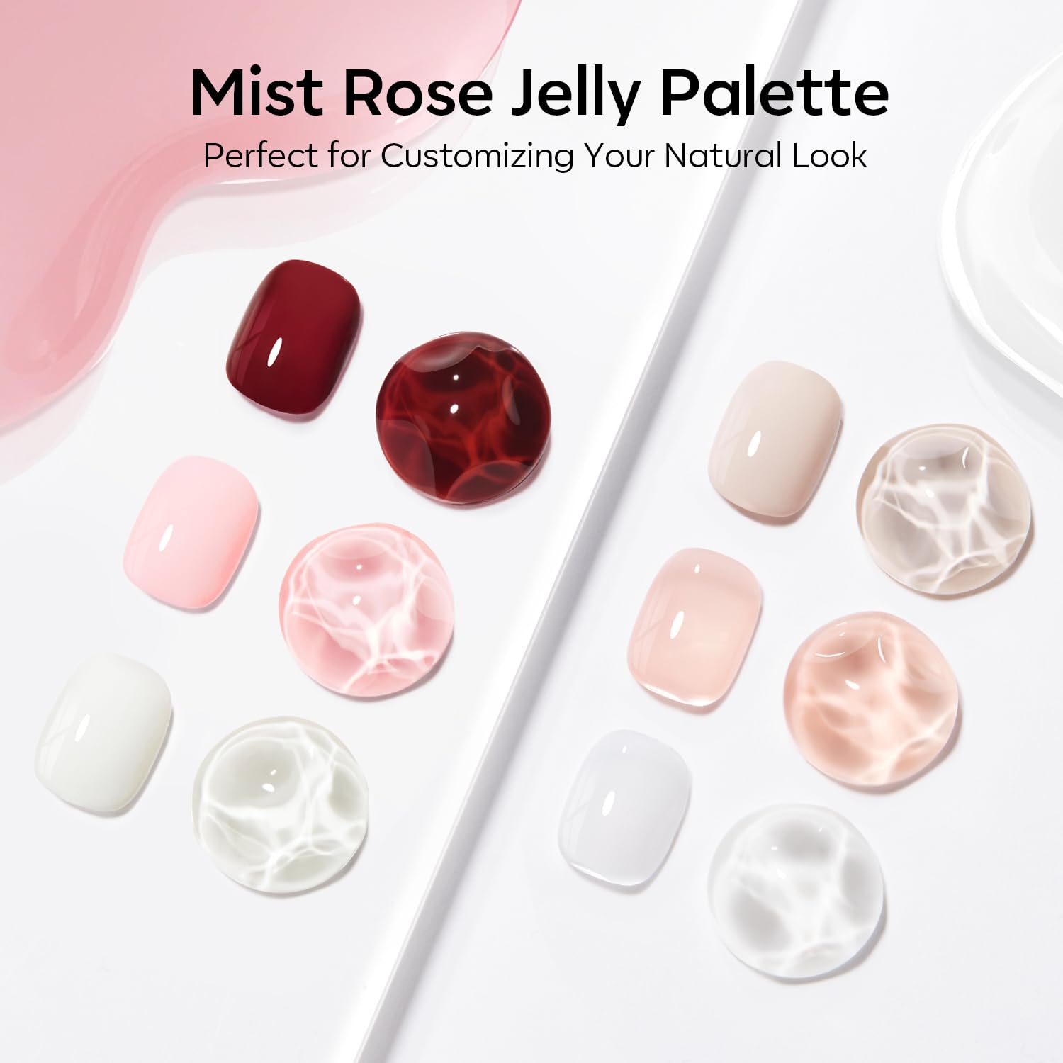 ESMALTES EN GEL MODELONES SET JELLY NUDE 6 COLORES - 5