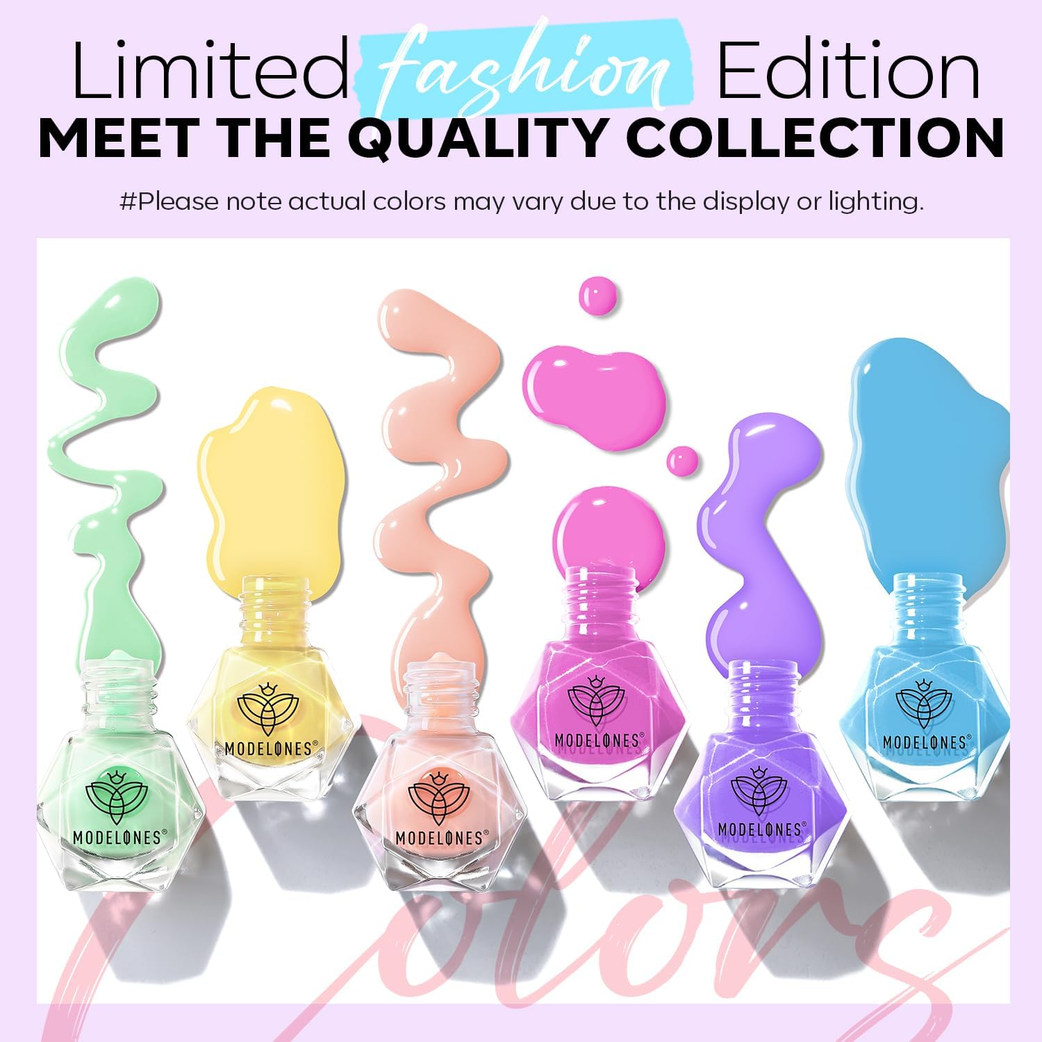 ESMALTES DE UÑAS MODELONES PASTEL 6 COLORES MACARON - 2