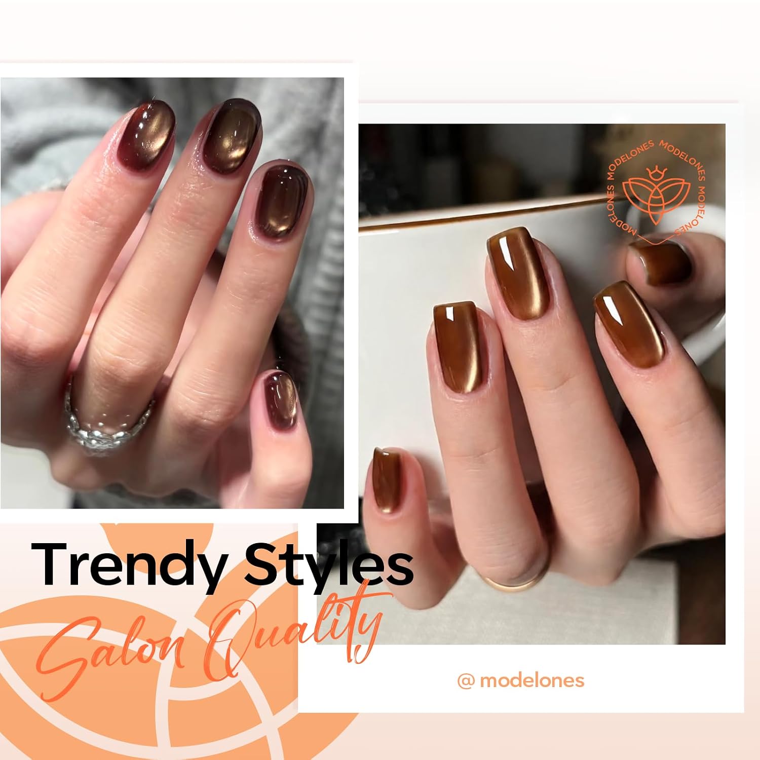 IMÁN PARA ESMALTE CAT EYE MODELONES FORMA CORAZÓN Y TIJERAS - 2