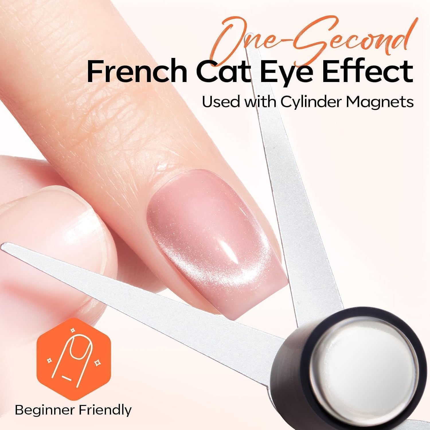 IMÁN PARA ESMALTE CAT EYE MODELONES FORMA CORAZÓN Y TIJERAS - 3
