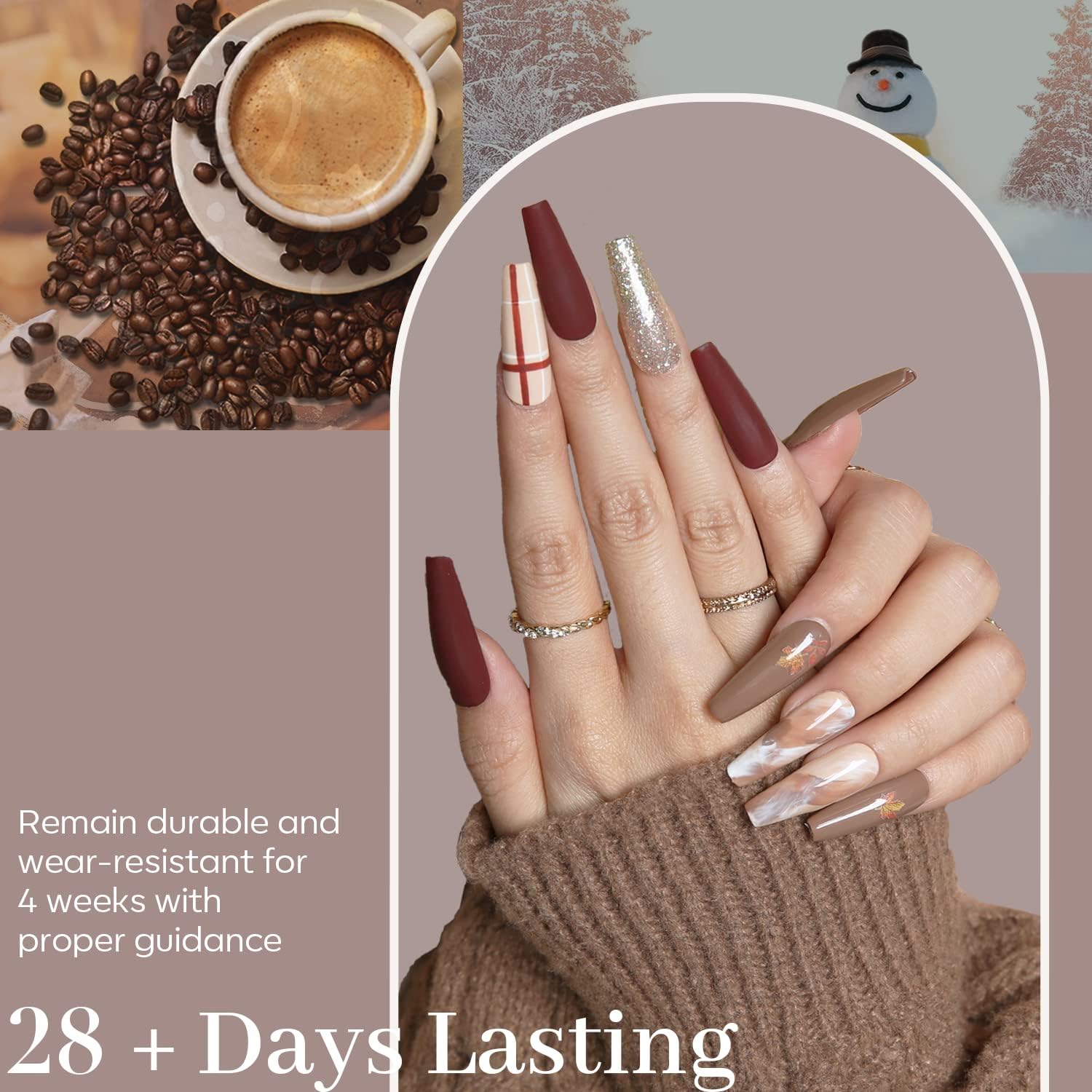 ESMALTES EN GEL MODELONES SET 6 COLORES NUDE GLITTER BURDEOS VINO TINTO - 5