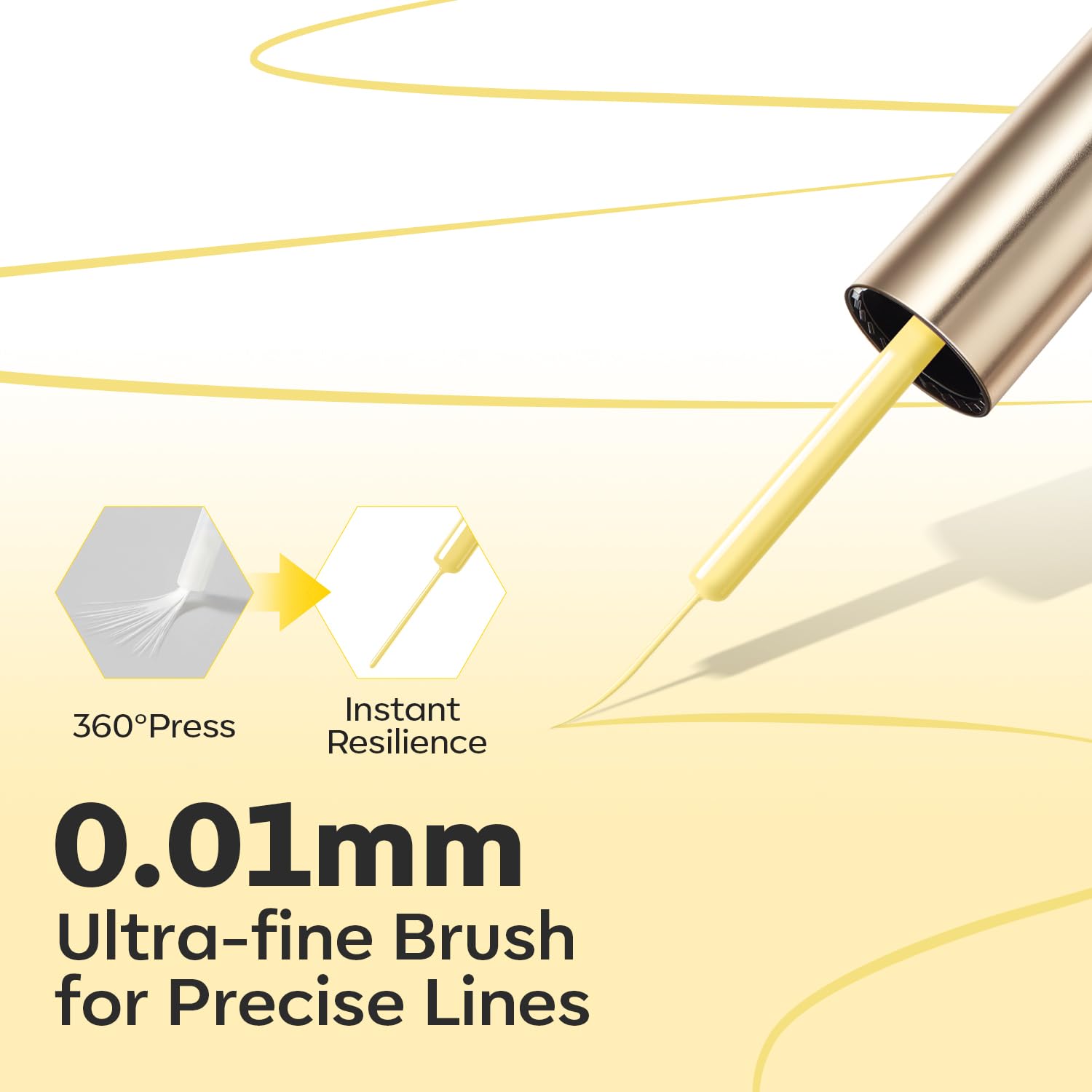 ESMALTE EN GEL MODELONES BUTTER YELLOW FRENCH TIP LINER 15ML PINCEL FINO - 4
