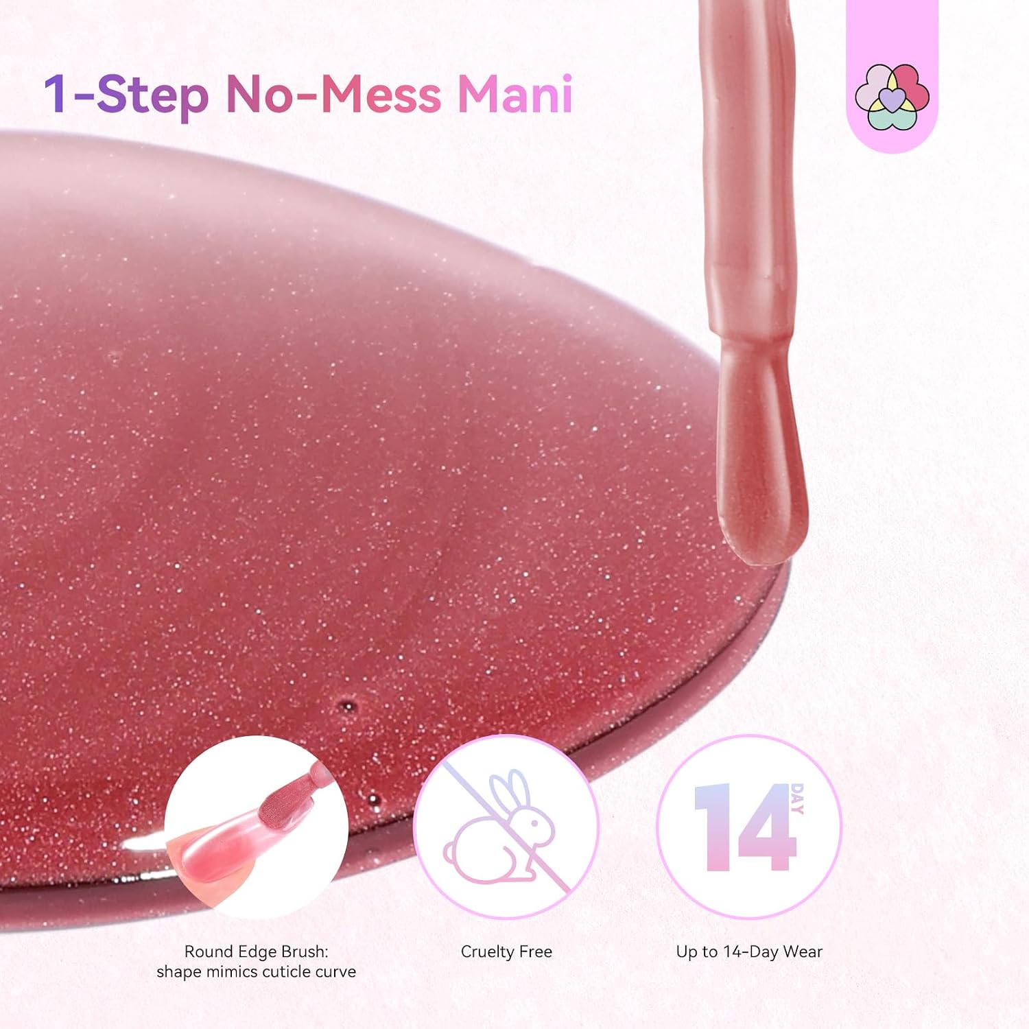 ESMALTE DE UÑAS GEL SAVILAND CAT EYE ROSADO 15 ML - 4