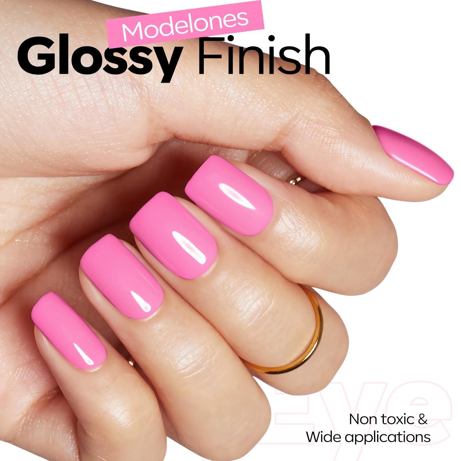 ESMALTE EN GEL MODELONES ROSADO INTENSO 15ML - 5