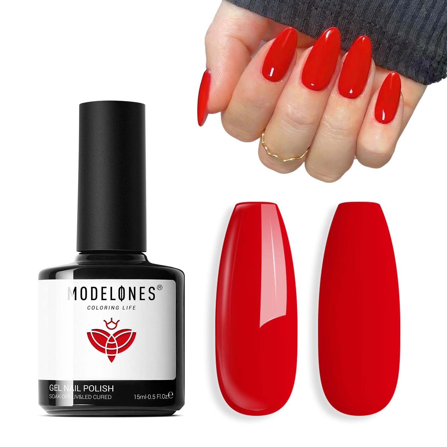 ESMALTE EN GEL MODELONES RED FERRARI 15ML - 1