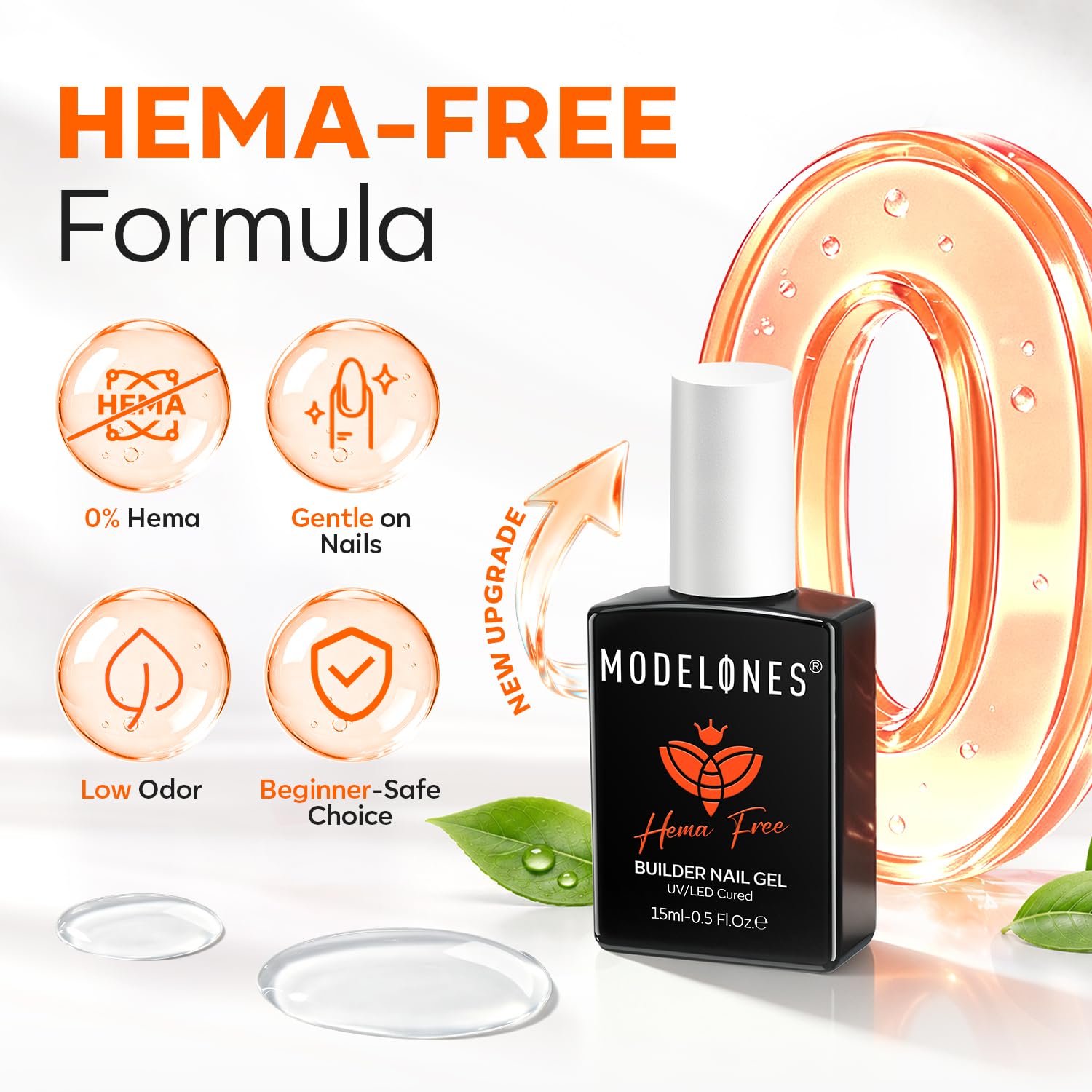 ESMALTE GEL CONSTRUCTOR MODELONES BUILDER HEMA-FREE TRANSPARENTE - 4
