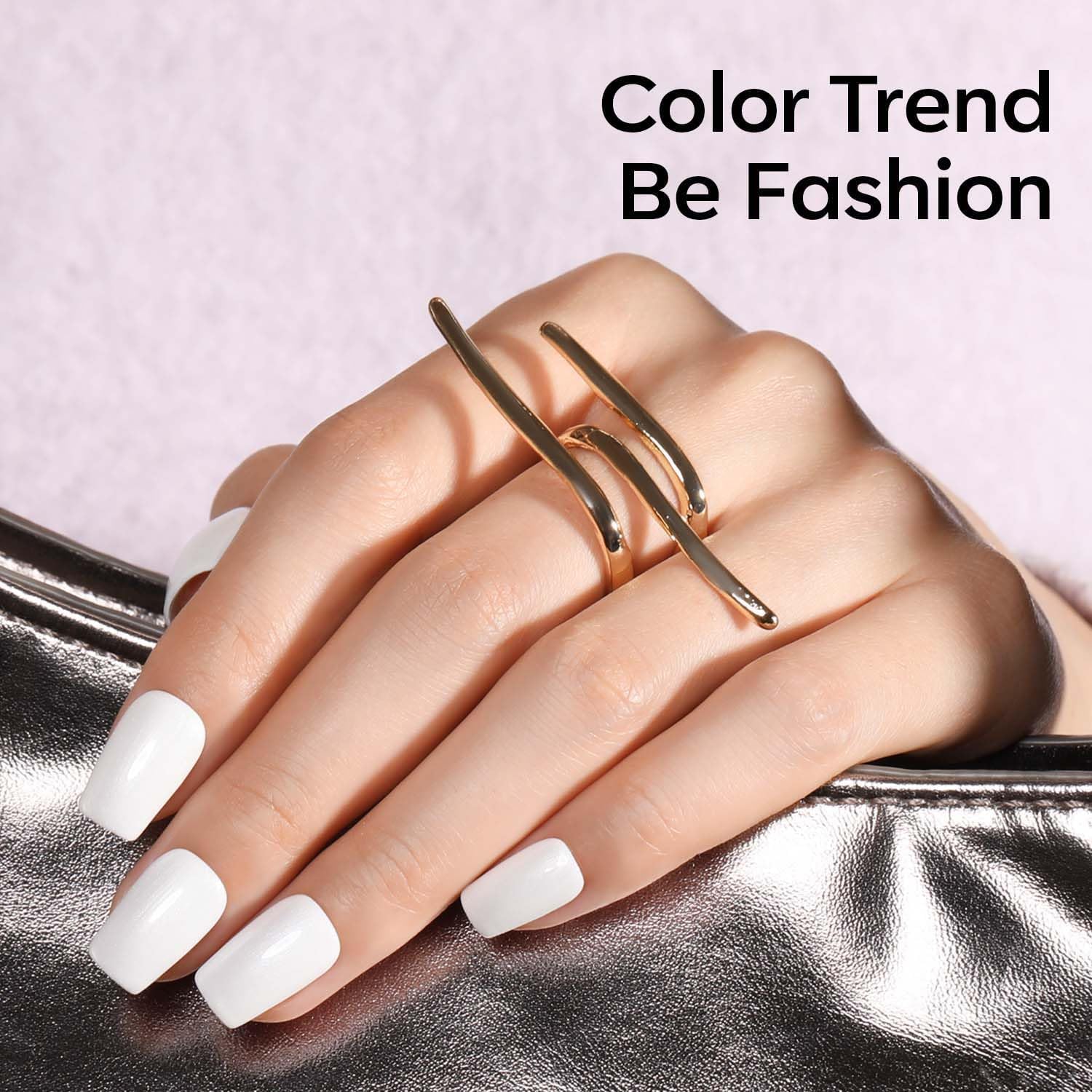 ESMALTE EN GEL MODELONES SHINE WHITE 15ML PERLA BLANCA CON GLITTER - 3