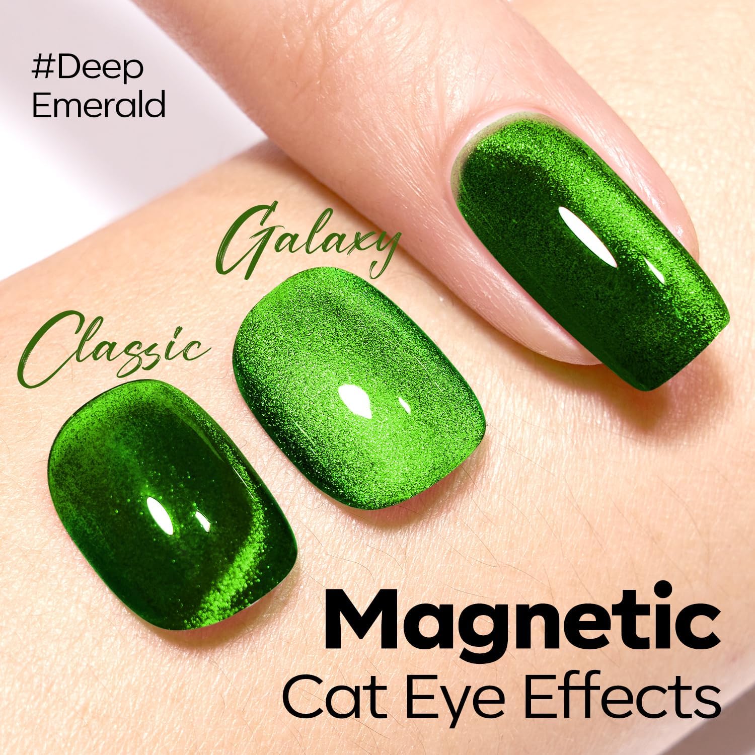 ESMALTE EN GEL MODELONES CAT EYE VERDE 15 ML - 2