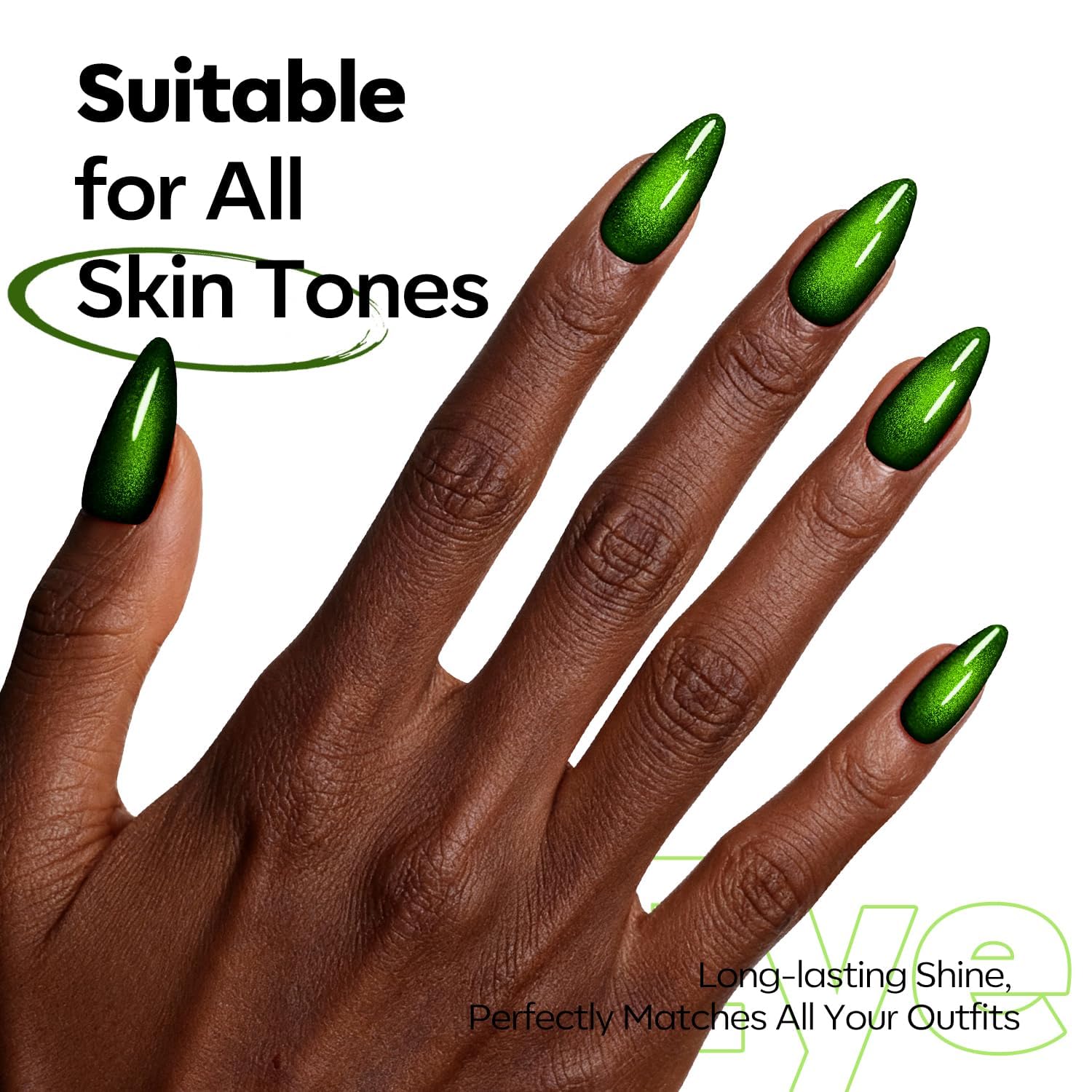 ESMALTE EN GEL MODELONES CAT EYE VERDE 15 ML - 5