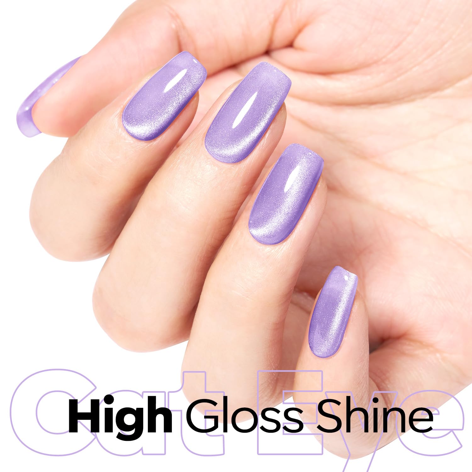 ESMALTE EN GEL MODELONES CAT EYE PÚRPURA GLITTER 15 ML - 3