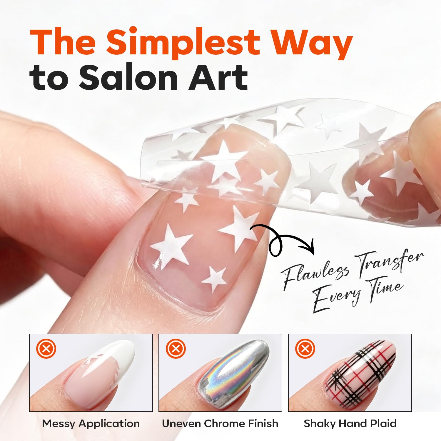 ESMALTE MODELONES GRAY FRENCH TIP NAIL FOIL TRANSFER GLUE GEL POLISH - 2