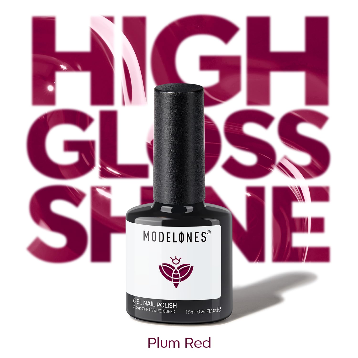 ESMALTE EN GEL MODELONES PLUM RED 15ML - 2