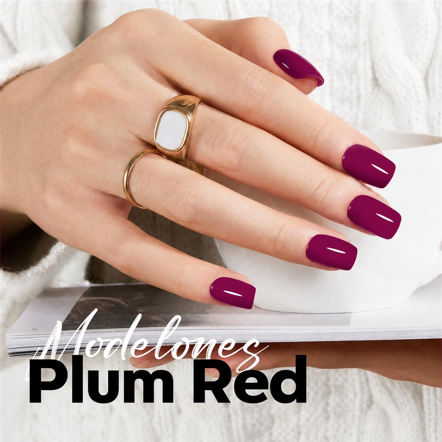 ESMALTE EN GEL MODELONES PLUM RED 15ML - 5