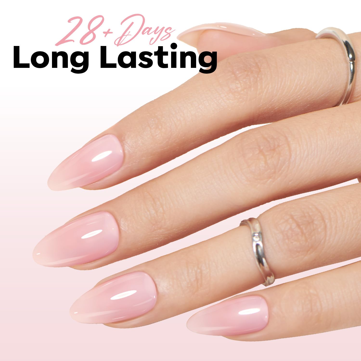 ESMALTE EN GEL MODELONES PINK JELLY NUDE 15ML - 4