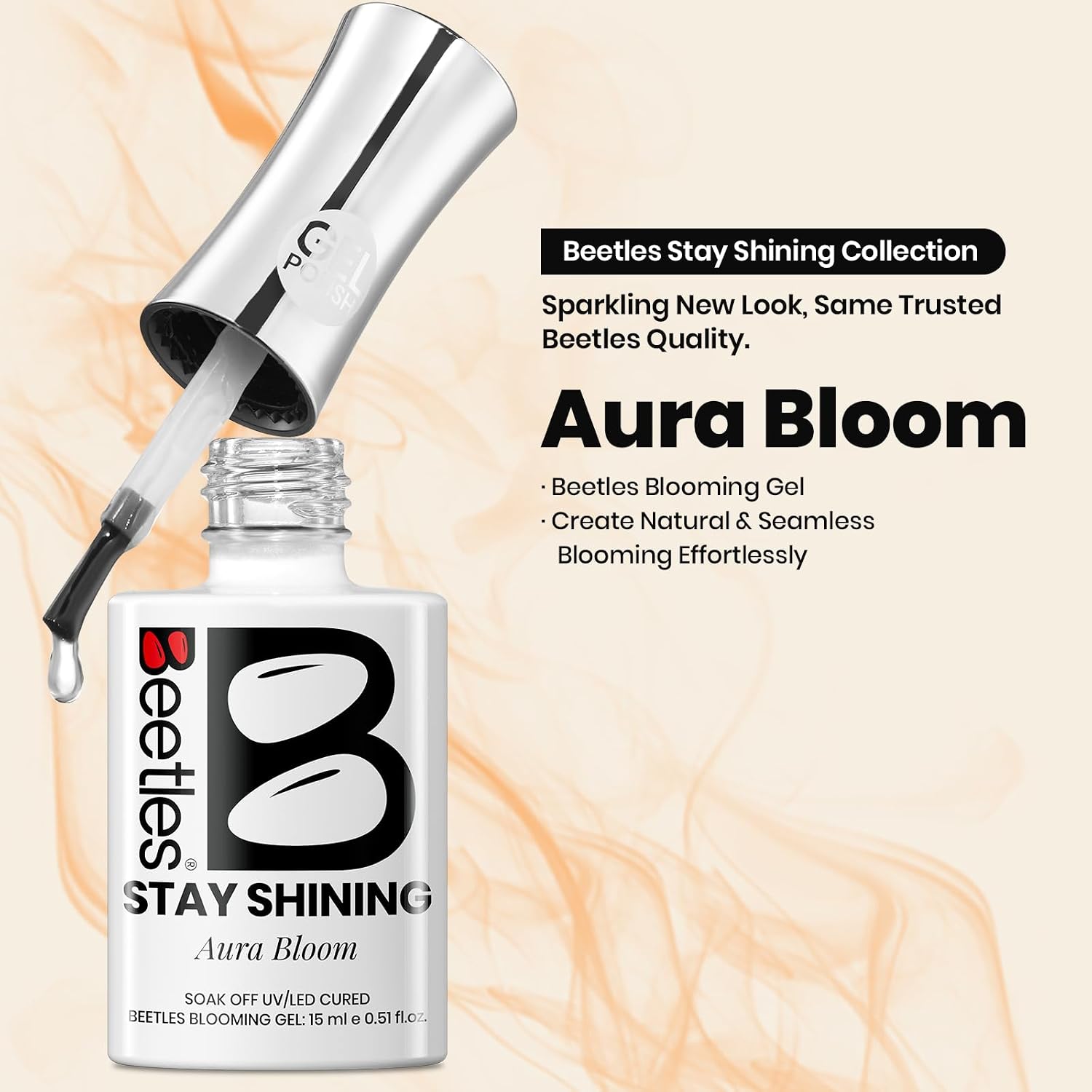 ESMALTE BEETLES BLOOMING GEL PARA UÑAS EFECTO FLORAL 15ML - 2