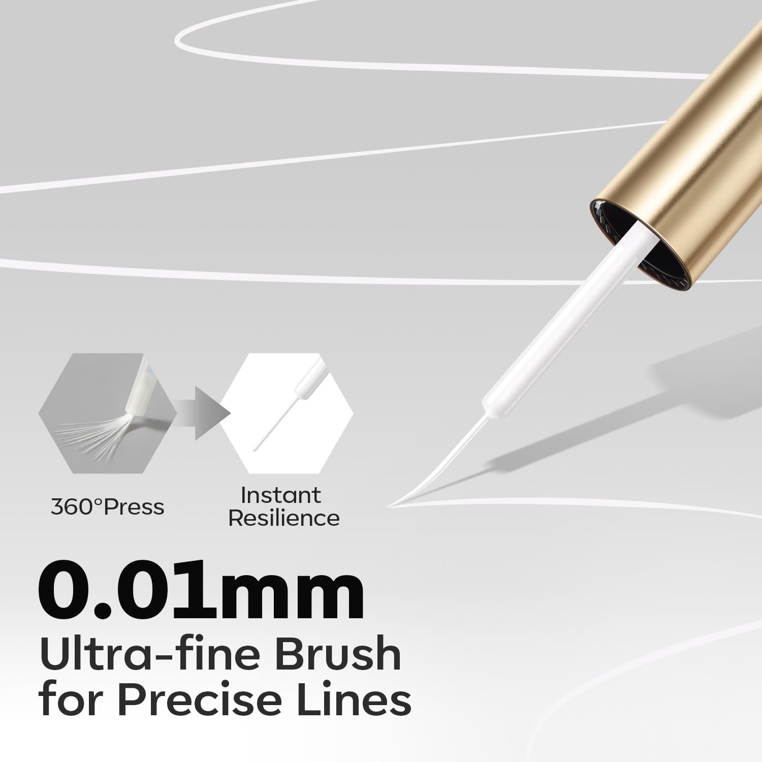ESMALTE EN GEL MODELONES WHITE FRENCH TIP LINER 15ML CON PINCEL DE PRECISIÓN - 5