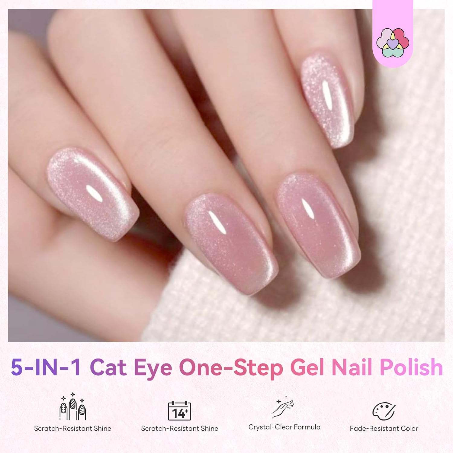 ESMALTE EN GEL SAVILAND CAT EYE 15ML PÚRPURA - 2