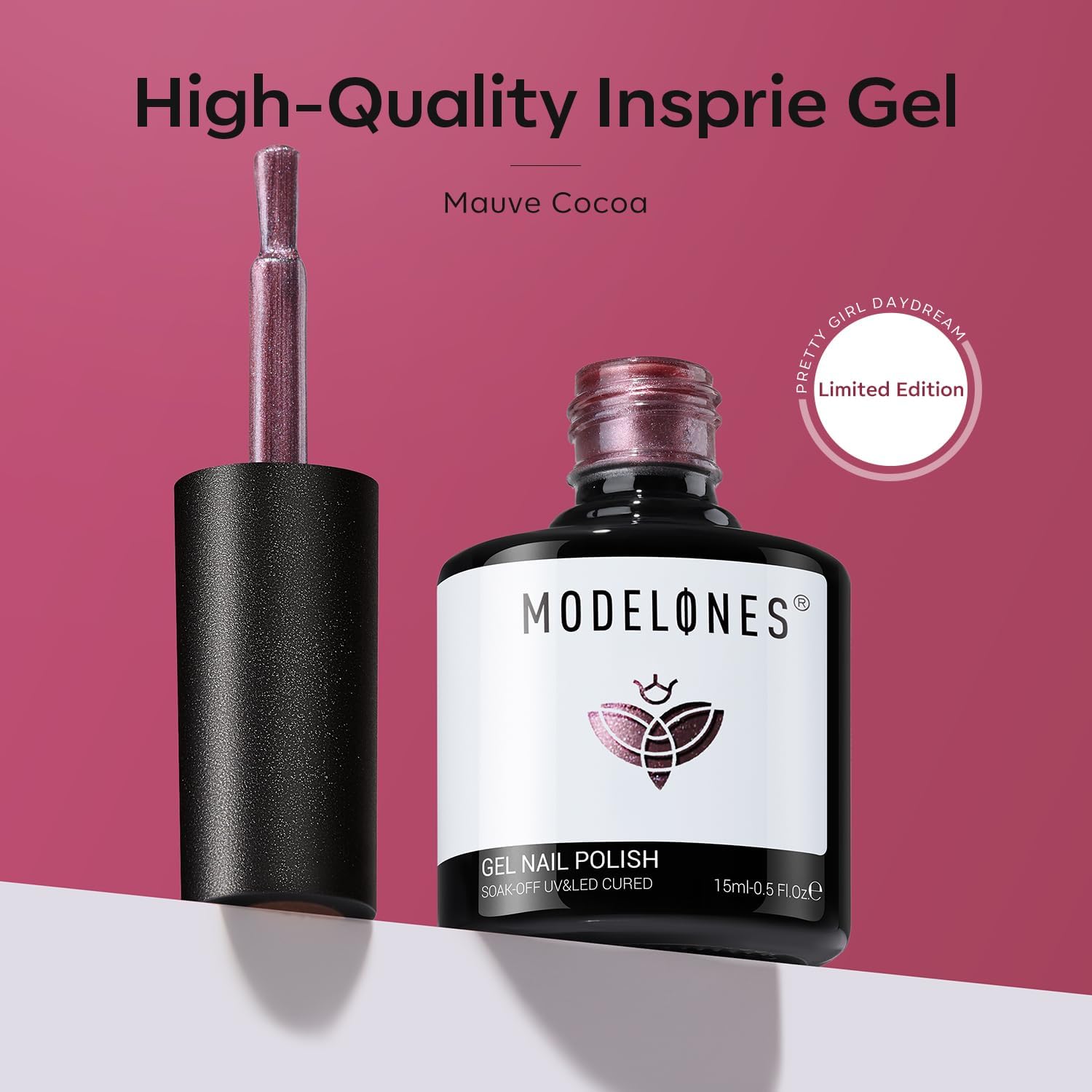 ESMALTE EN GEL MODELONES GLITTER PASTEL ROJO 15ML - 2