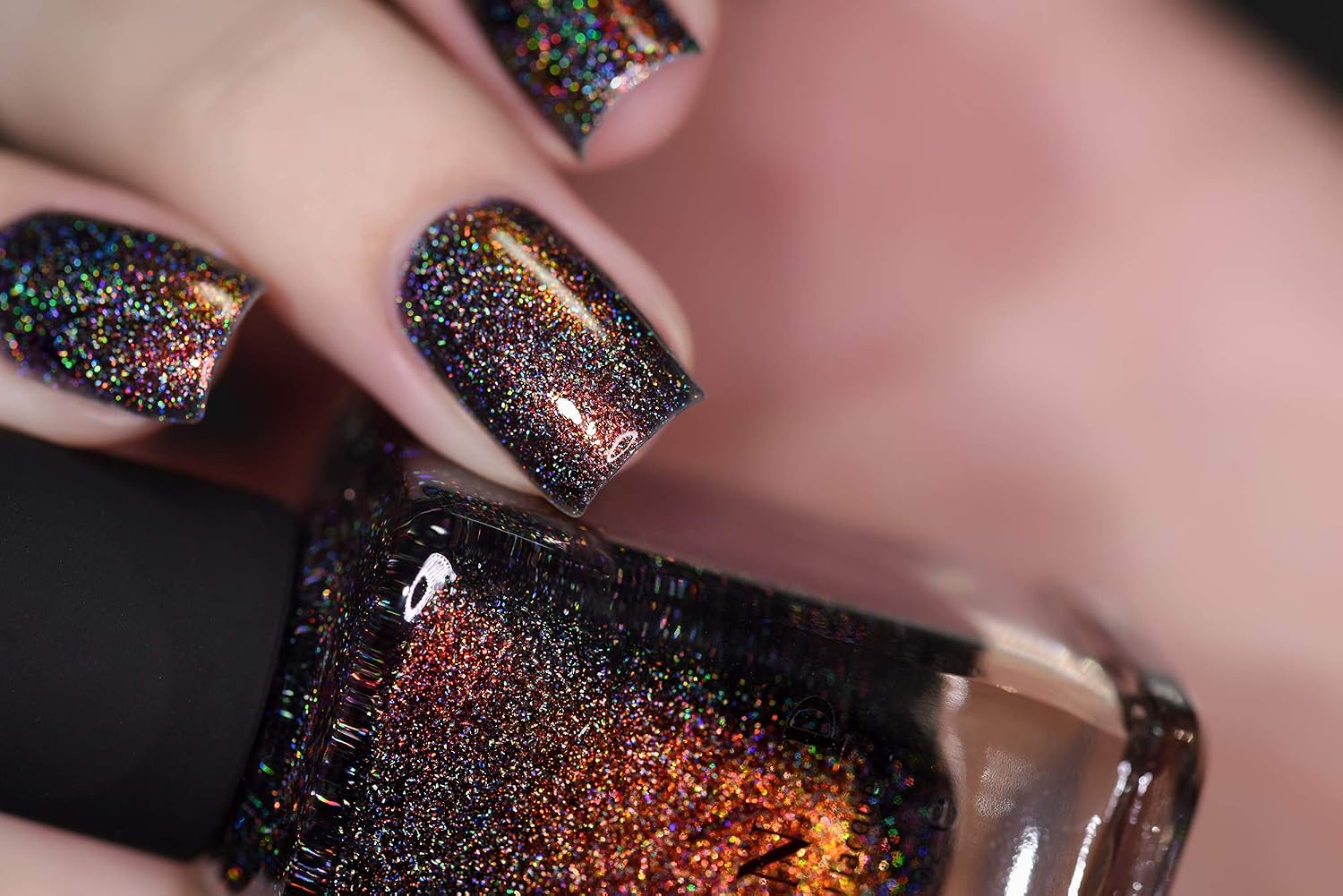 ESMALTE DE UÑAS ILNP CANDLELIGHT HOLOGRÁFICO NARANJA A VERDE - 4