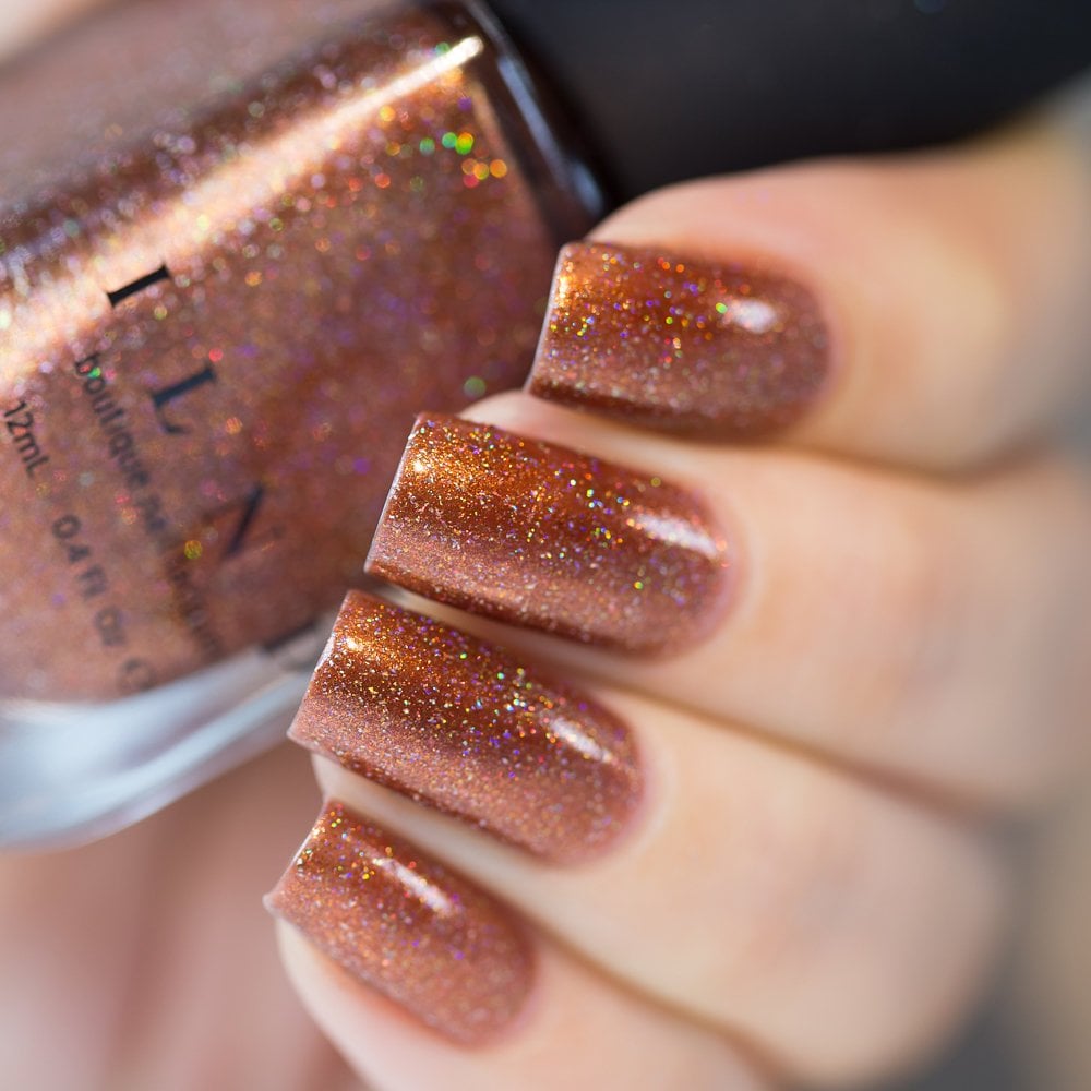 ESMALTE DE UÑAS ILNP CABIN FEVER NARANJA QUEMADO HOLOGRÁFICO - 4
